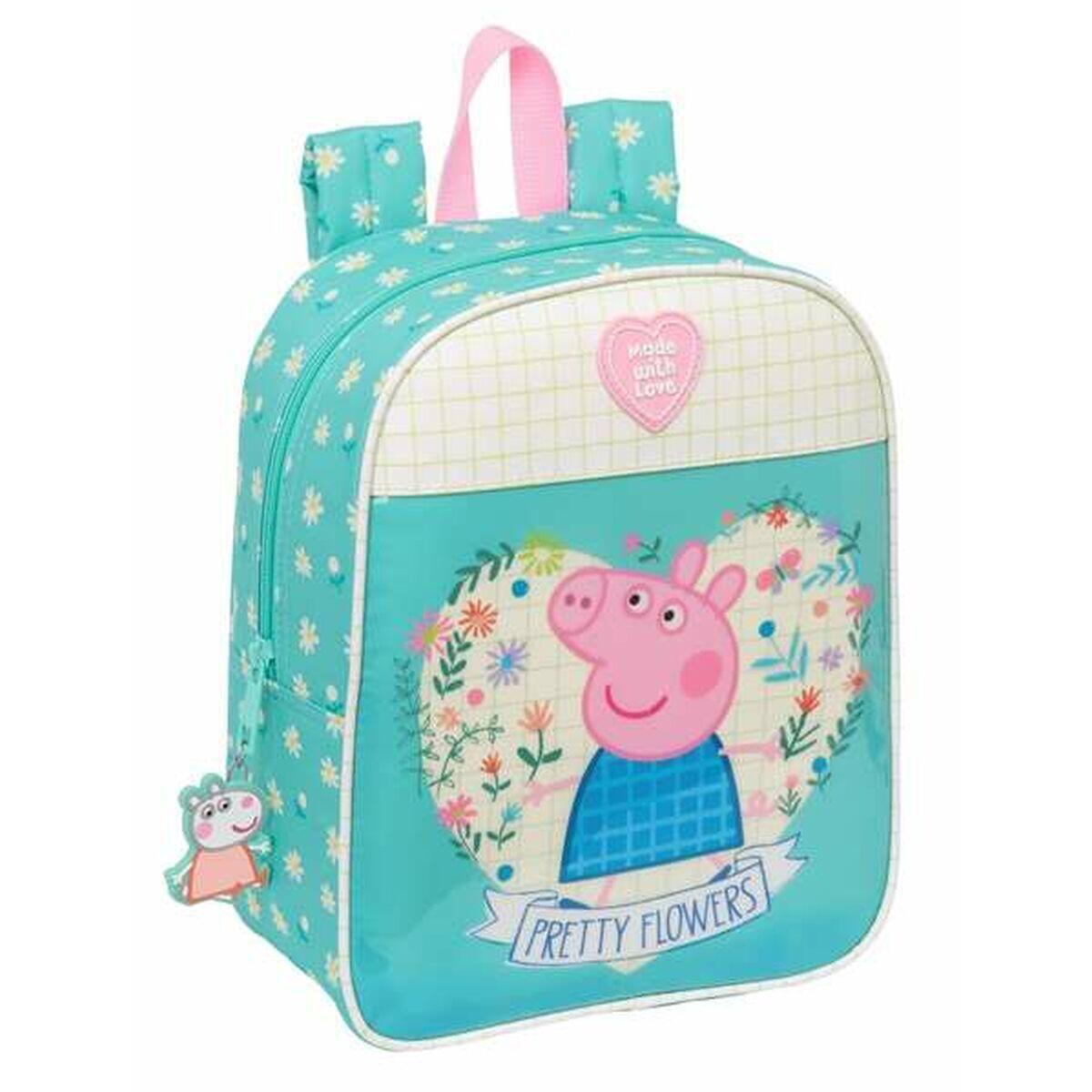Ghiozdan Peppa Pig Pretty Flowers Albastru