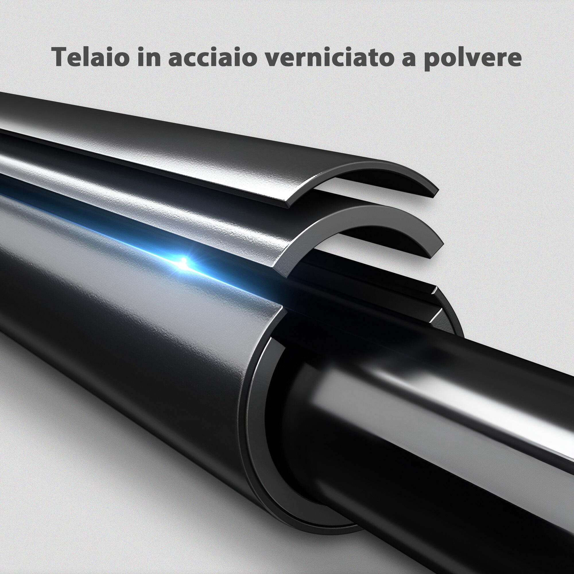 SPORTNOW Set 2 Barre per Dip ad Altezza Regolabile in Acciaio Nero 7/8