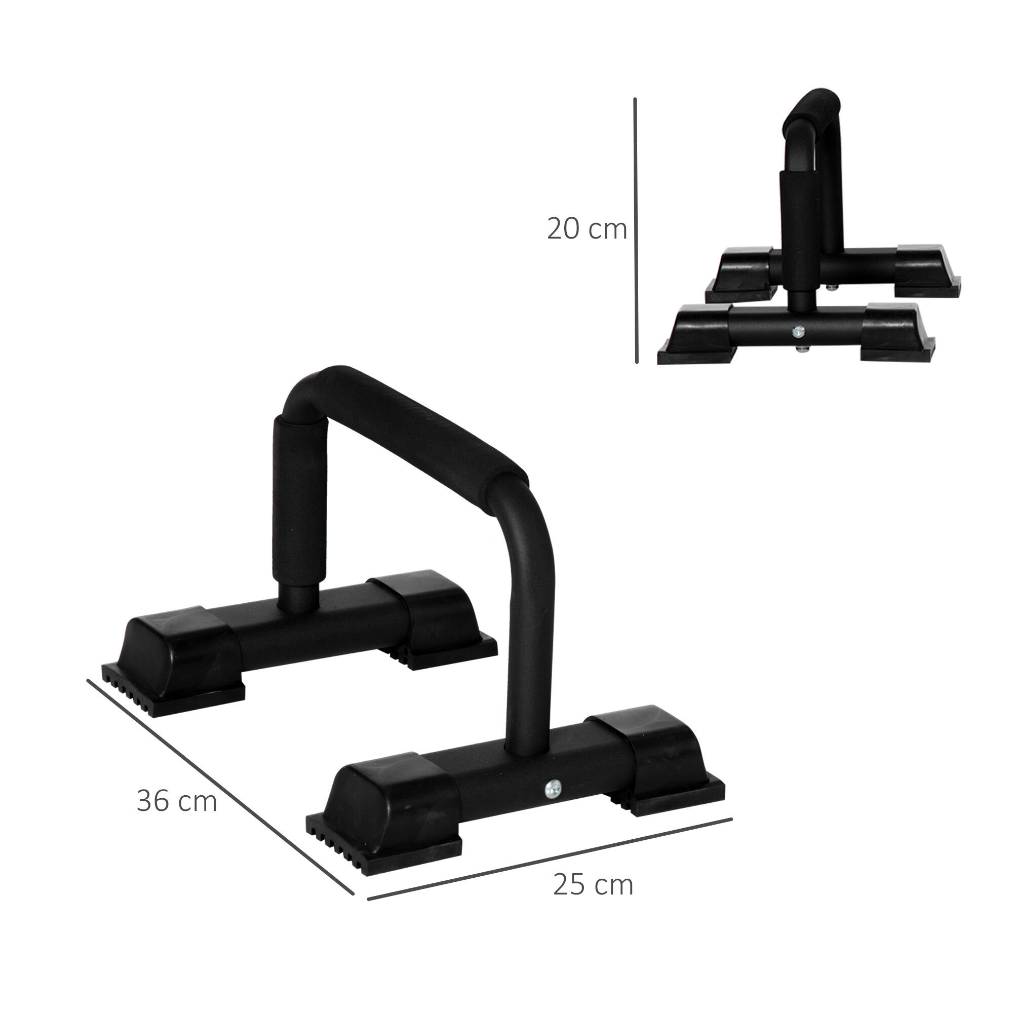 Barras Paralelas HOMCOM 36x25x20 cm Negro 3/5