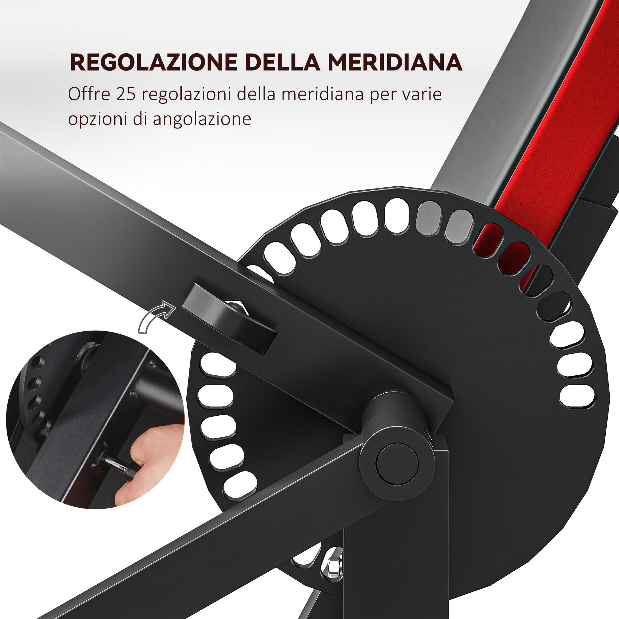 SPORTNOW Panca Romana 2 in 1 per Curl e Tricipiti con 25 Regolazioni, Nero 6/7