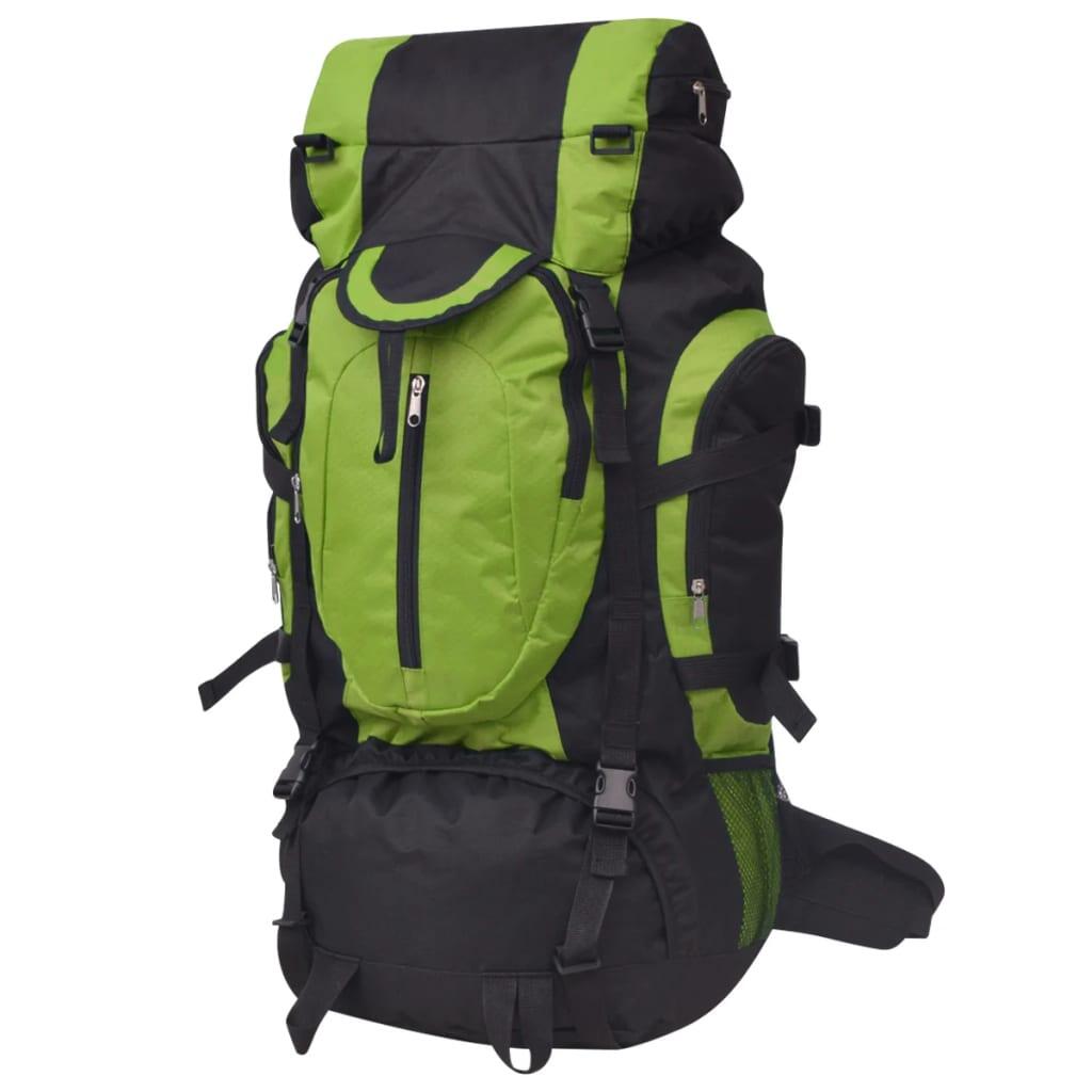 VIDAXL Vidaxl Wanderrucksack XXL 75L Schwarz und Grün