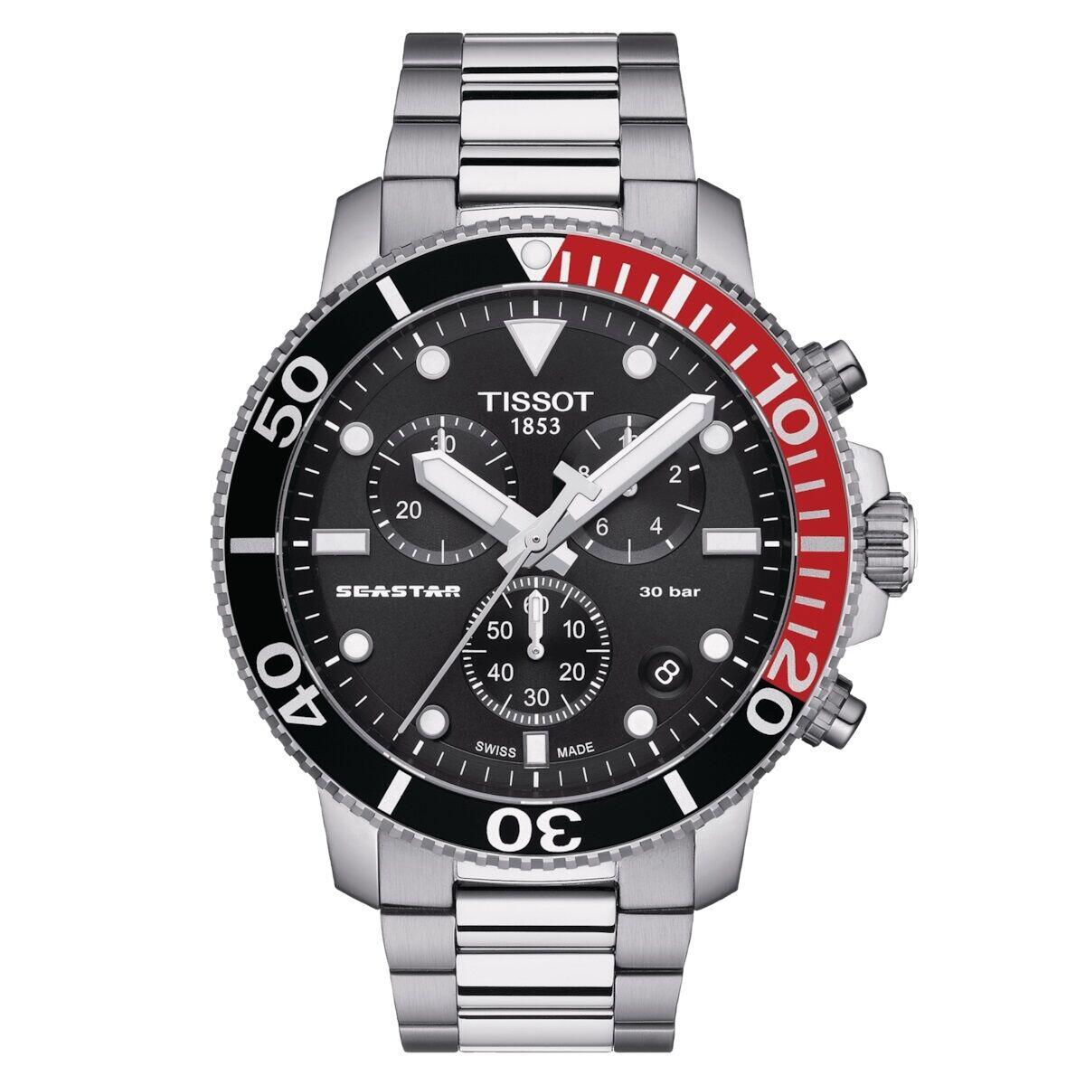 Relógio masculino tissot seastar 1000 chronograph