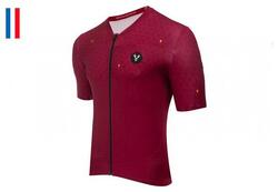 Maillot Manches Courtes LeBram Chaussy Bordeaux Coupe Ajustée