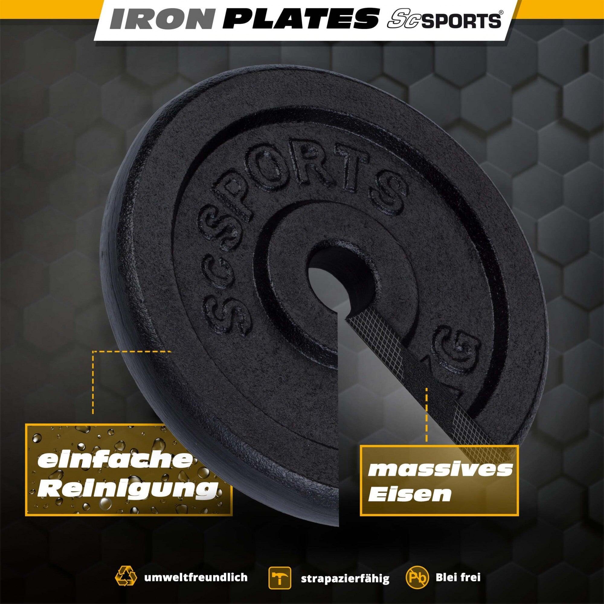 Disque musculation fonte - Set 6x5kg 5/6