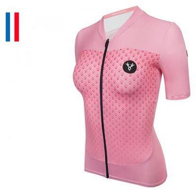 Lebram women's portillon salmon tailored fit short sleeve jersey