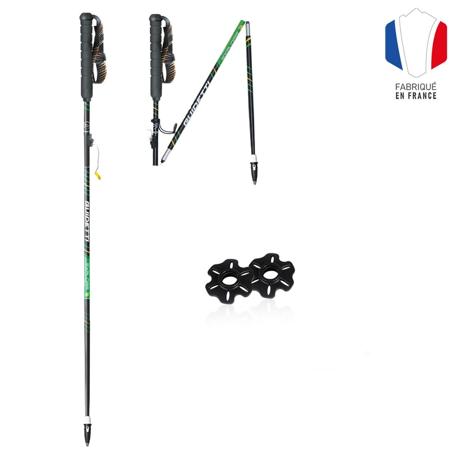 Guidetti - Bâton De Trail Pliable Guidetti Explore Aéro (x2) - Bâtons De Trail - Noir|vert - 120 Cm - Decathlon