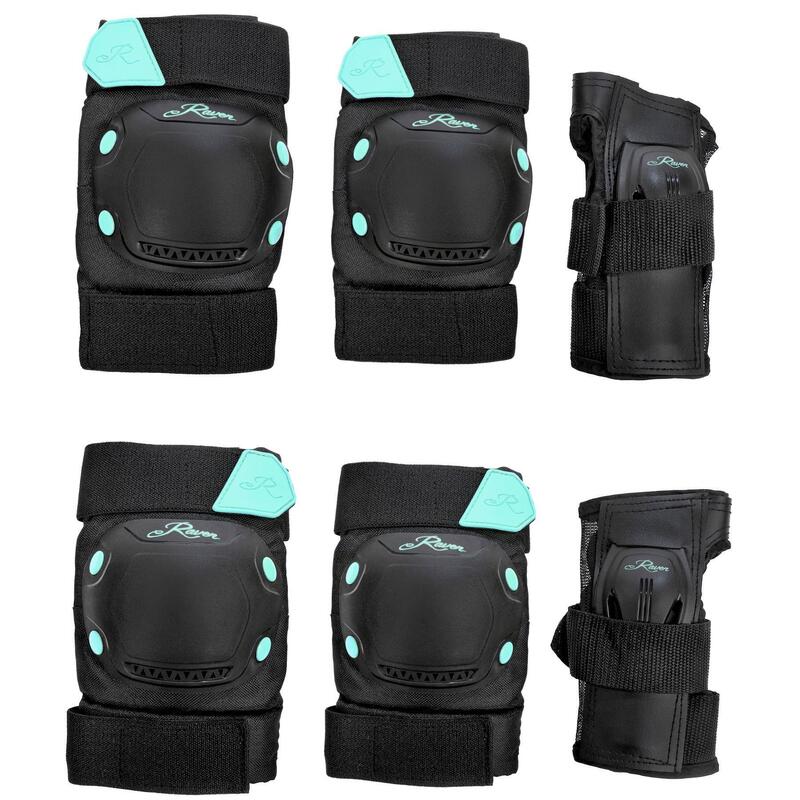 Set Protectie Raven Dexard Fibre, Turcoaz, Unisex