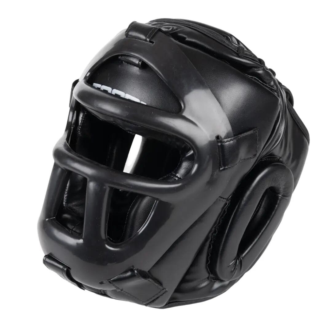 Toorx - Casque De Kickboxing Avec Grille - Simili Cuir - Taille: S/m - Casque De Boxe - Noir - 38 S - Decathlon