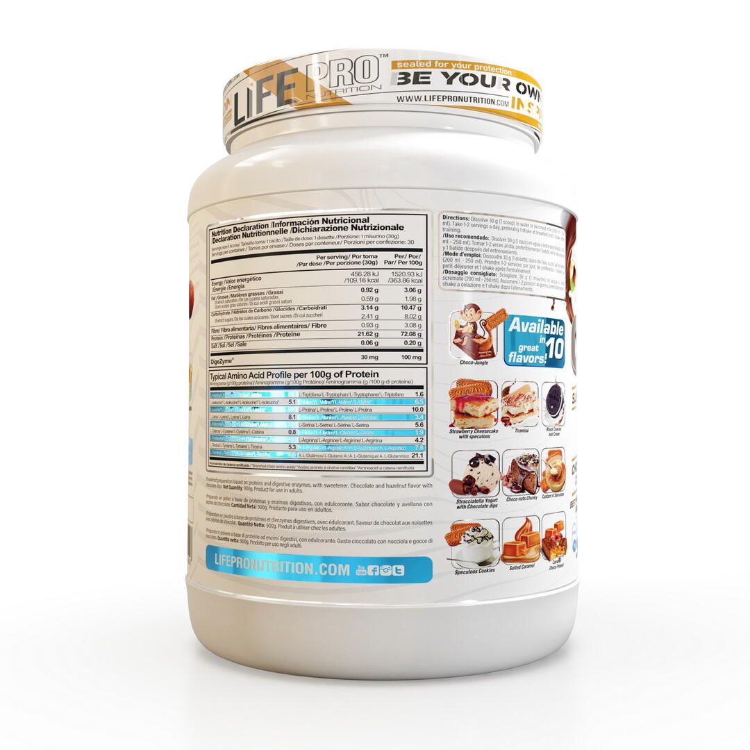 Casein Pro - 900 g Cioccolato con Noci LifePRO 2/6