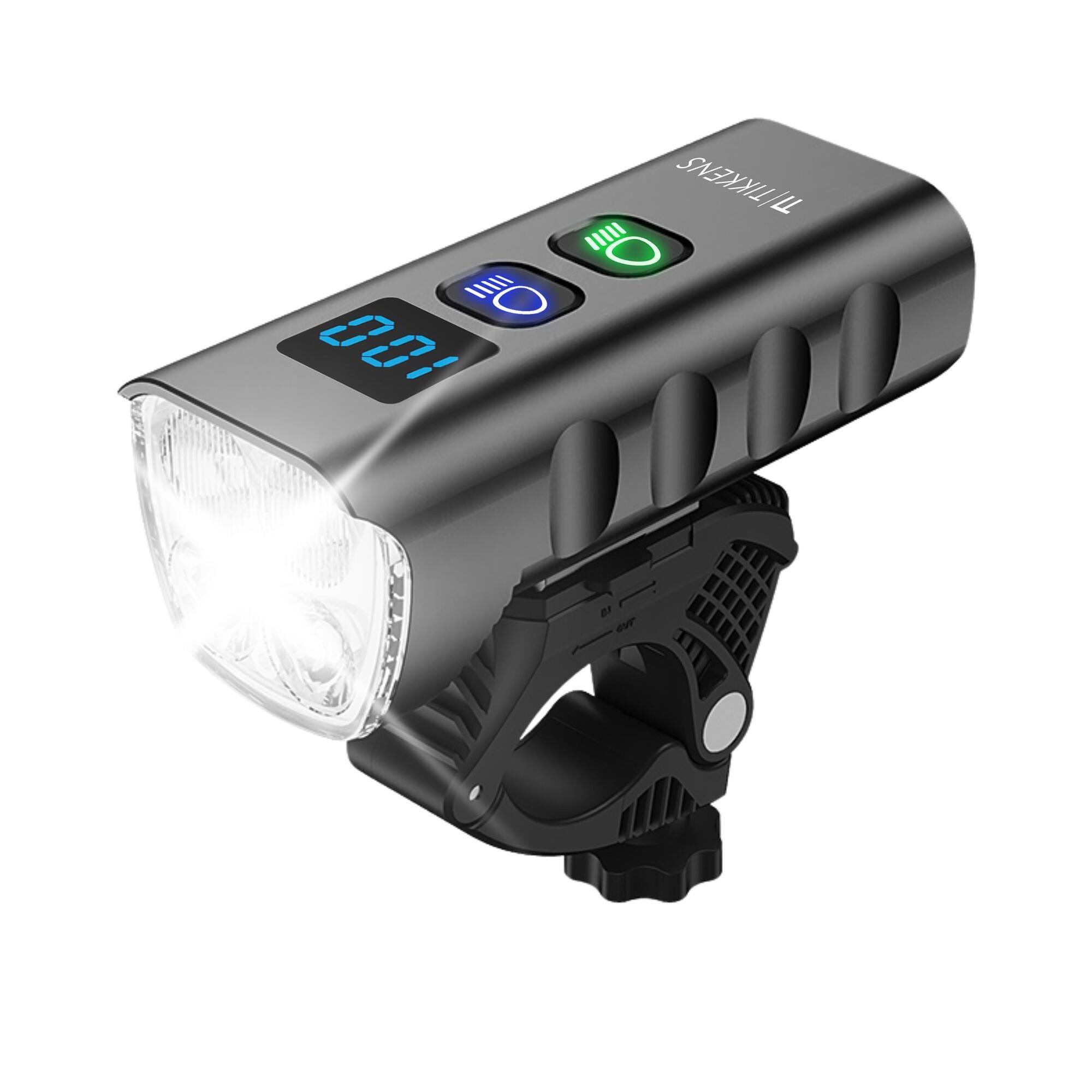 Tikkens - Eclairage Velo Led 1600 Lumens - Lumiere Velo - Lampe Avant Et Powerbank - Éclairage Vélo - Noir - Taille Unique - Decathlon