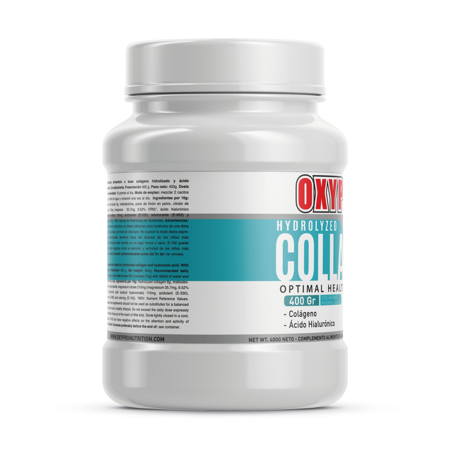 COLÁGENO HIDROLIZADO 400gr  con ácido hialurónico y magnesio 2/3