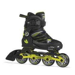Roller Fila jr wizy alu noir/lime T35-38
