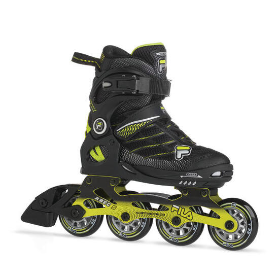 Roller Fila jr wizy alu noir/lime T35-38