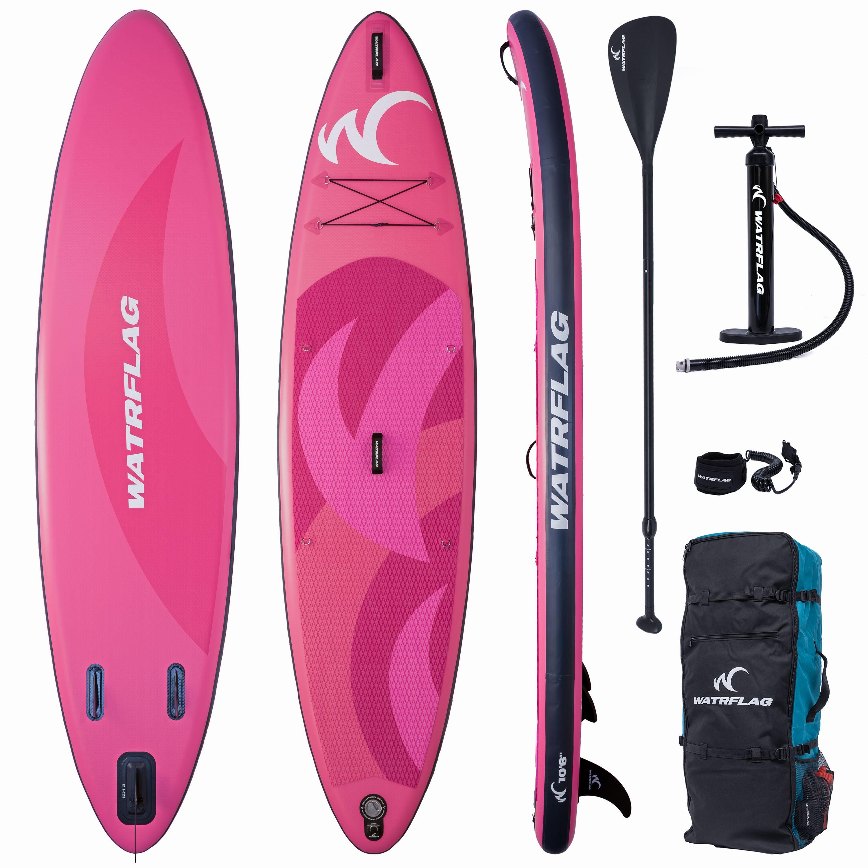 Watrflag - Stand Up Paddle Gonflable Watrflag Glide Rose 10'6" - Qualité Premium - Allround - Planche De Stand Up Paddle - Rose - 320 Cm - Decathlon