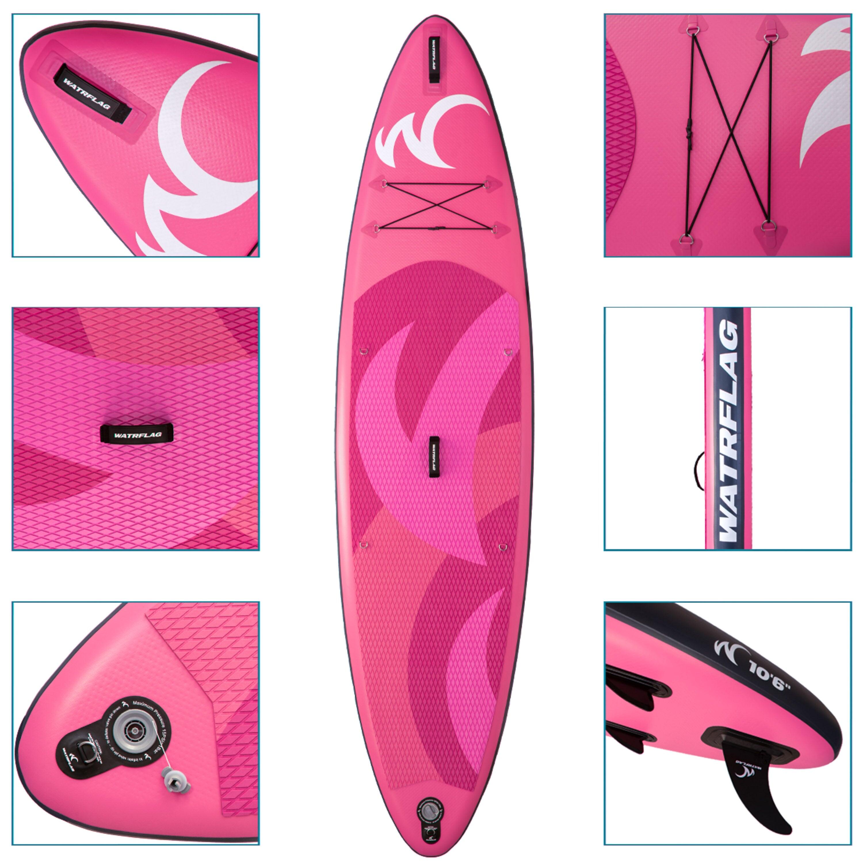 Premium kwaliteit opblaasbaar SUP Board - WATRFLAG Glide Pink 10'6"-Set-ALLROUND 3/7