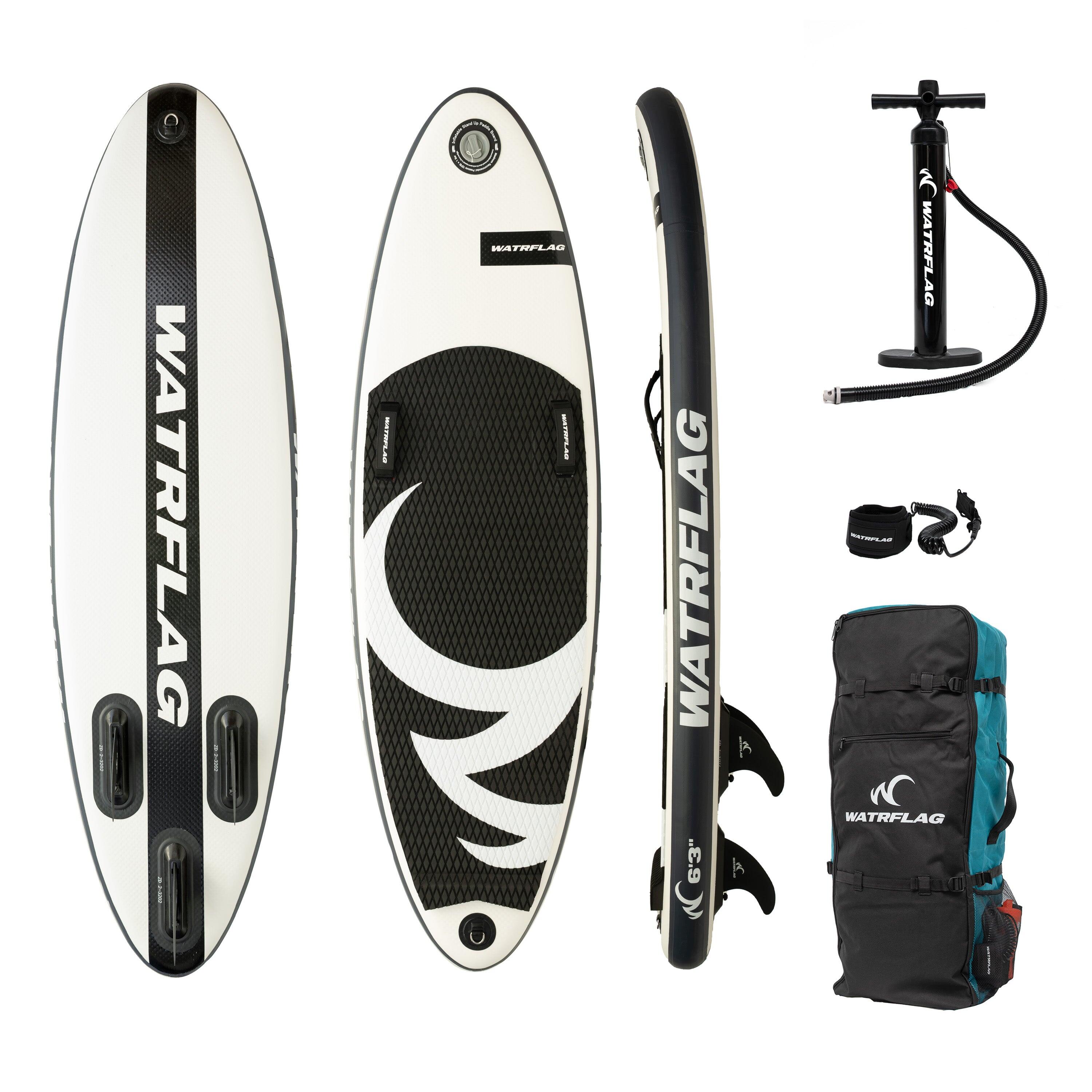 WATRFLAG Surf / Bodyboard gonfiabile Wave Rider -190 cm, Mare blu, Set completo