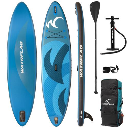 Hochwertiges aufblasbares SUP Board - WATRFLAG Flow 10'2“ Komplettset - ALLROUND