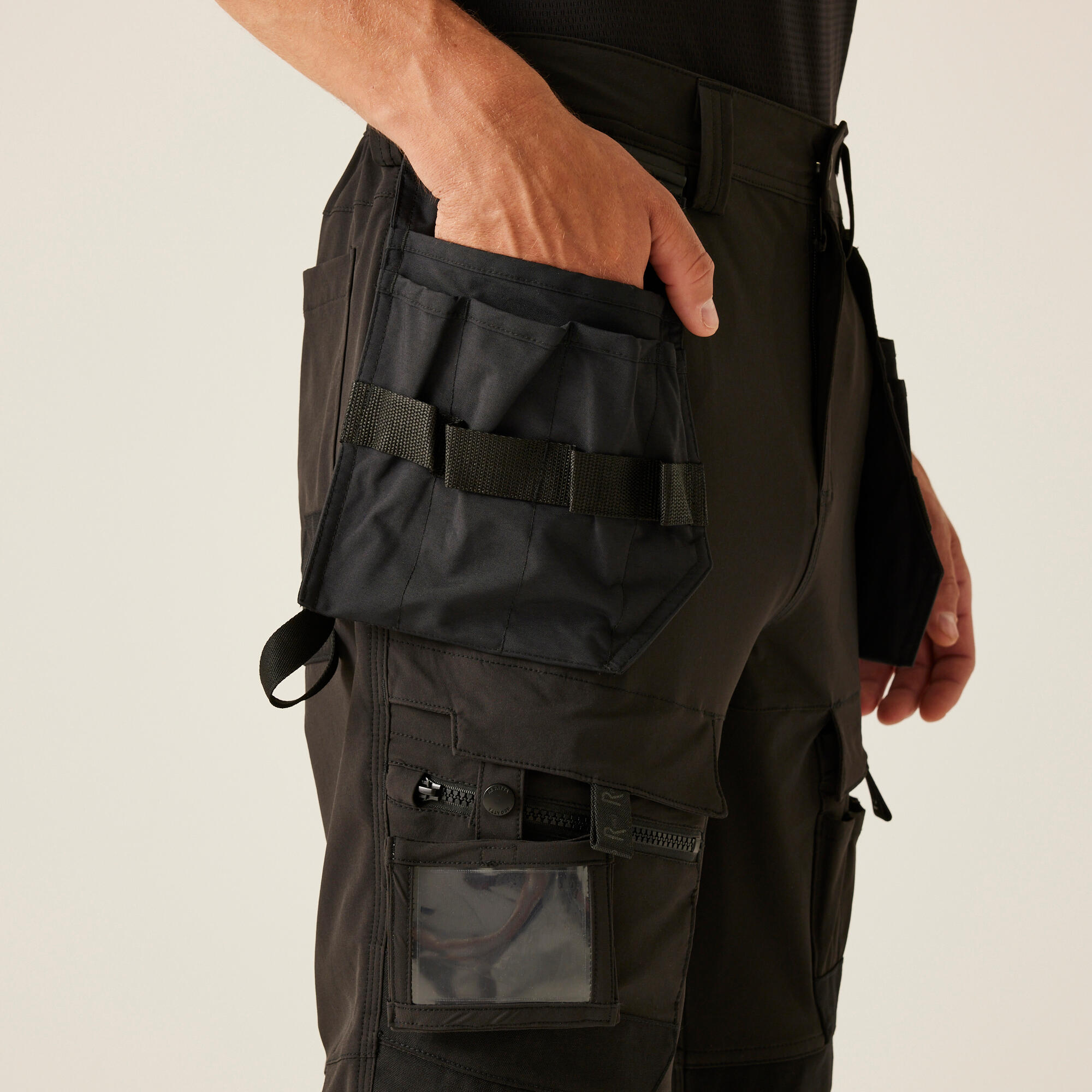Herren Hose dehnbar, atmungsaktiv - X-PRO, schwarz 4/7