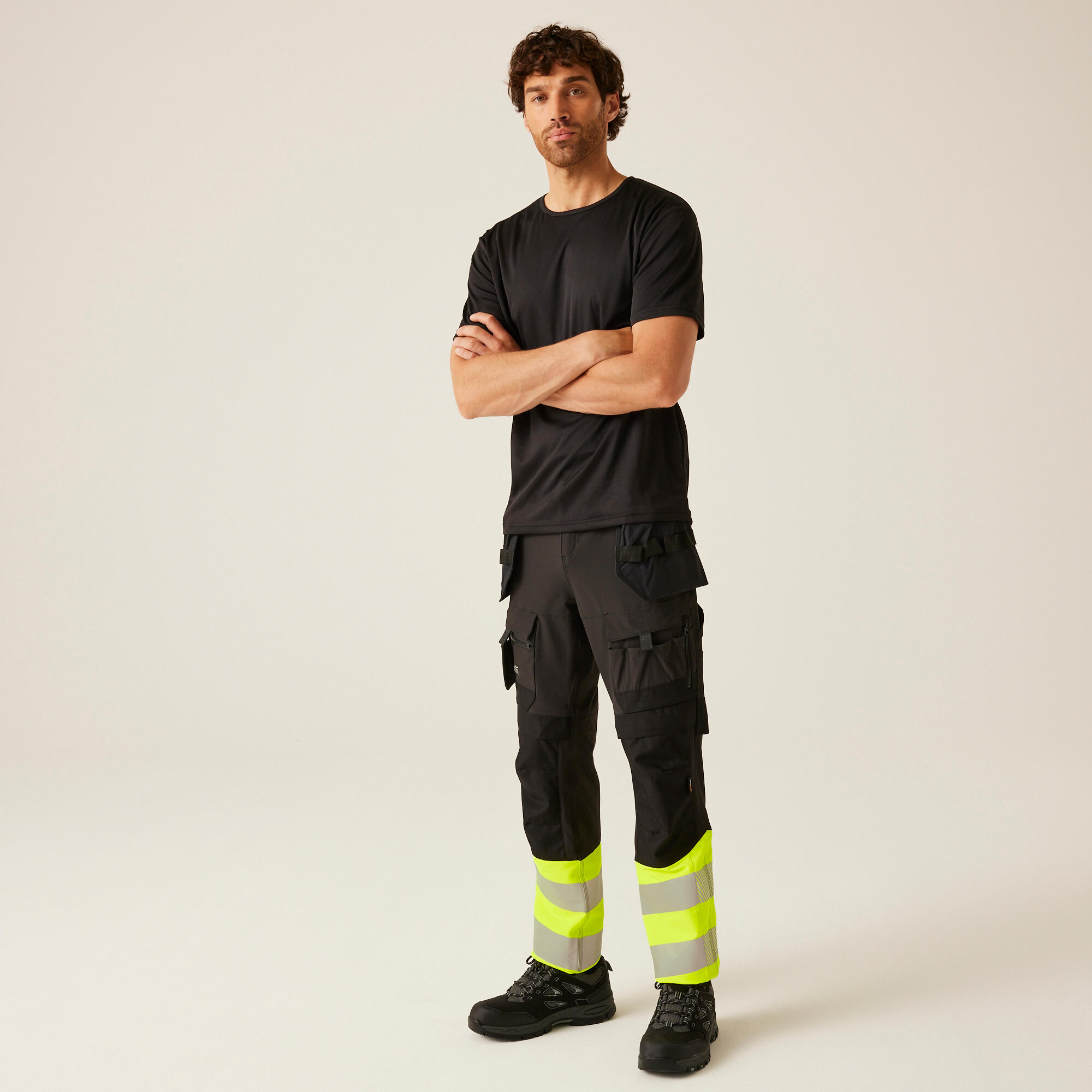 Herren Hose dehnbar, atmungsaktiv - X-PRO, schwarz 3/7