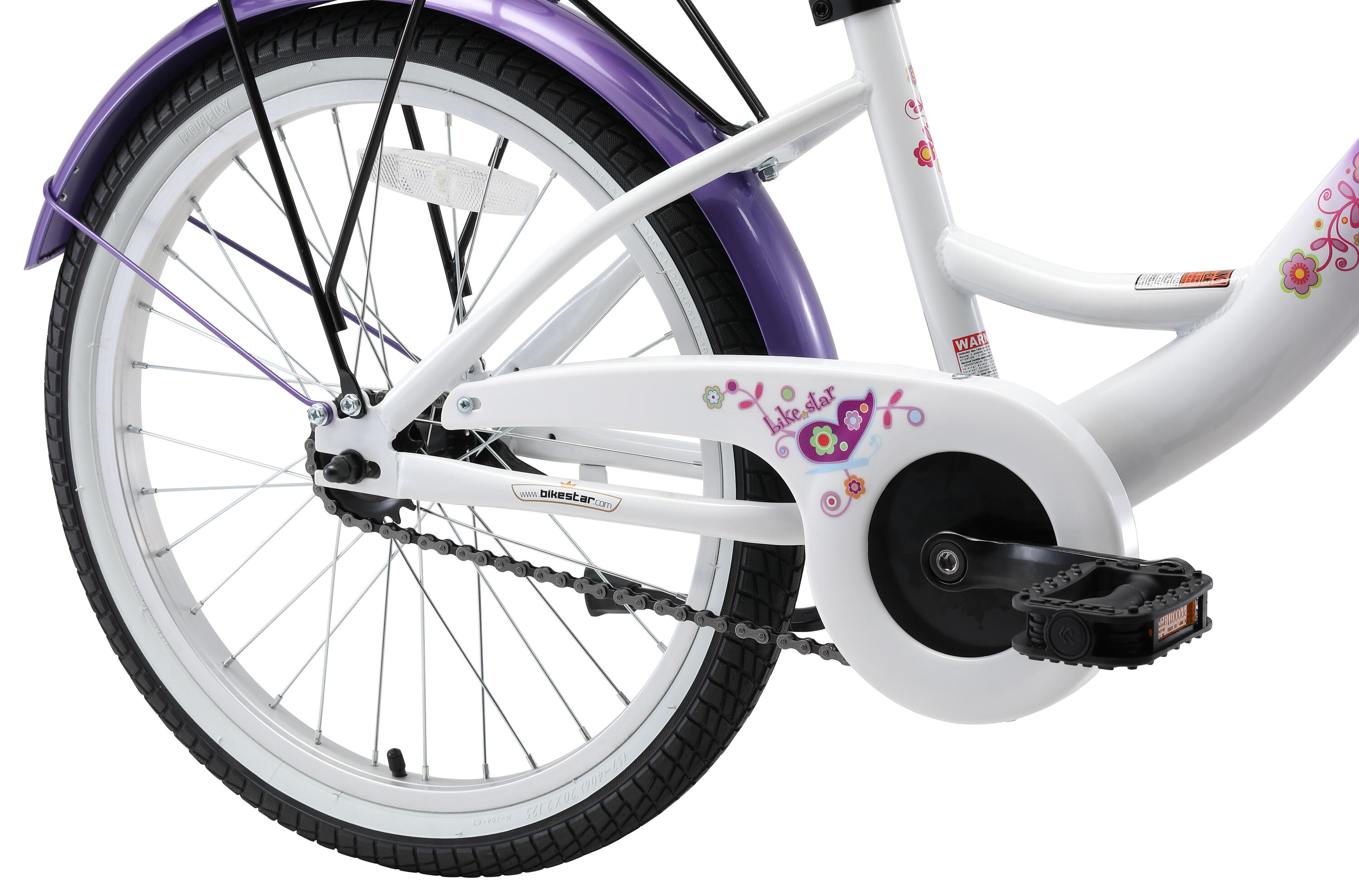Bikestar kinderfiets Classic 20 inch lila/wit 7/7
