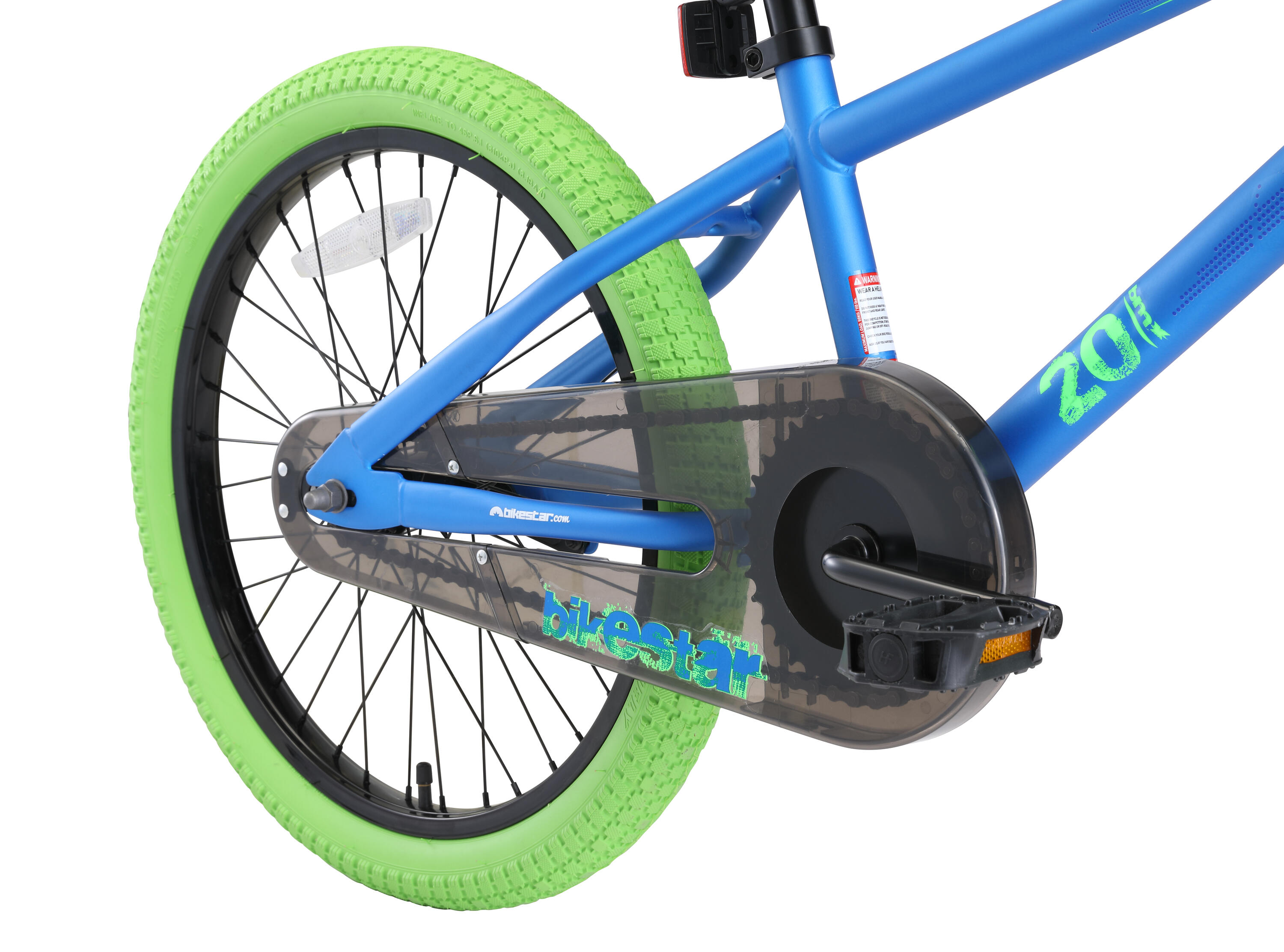 Bikestar kinderfiets BMX 20 inch blauw/groen 7/7