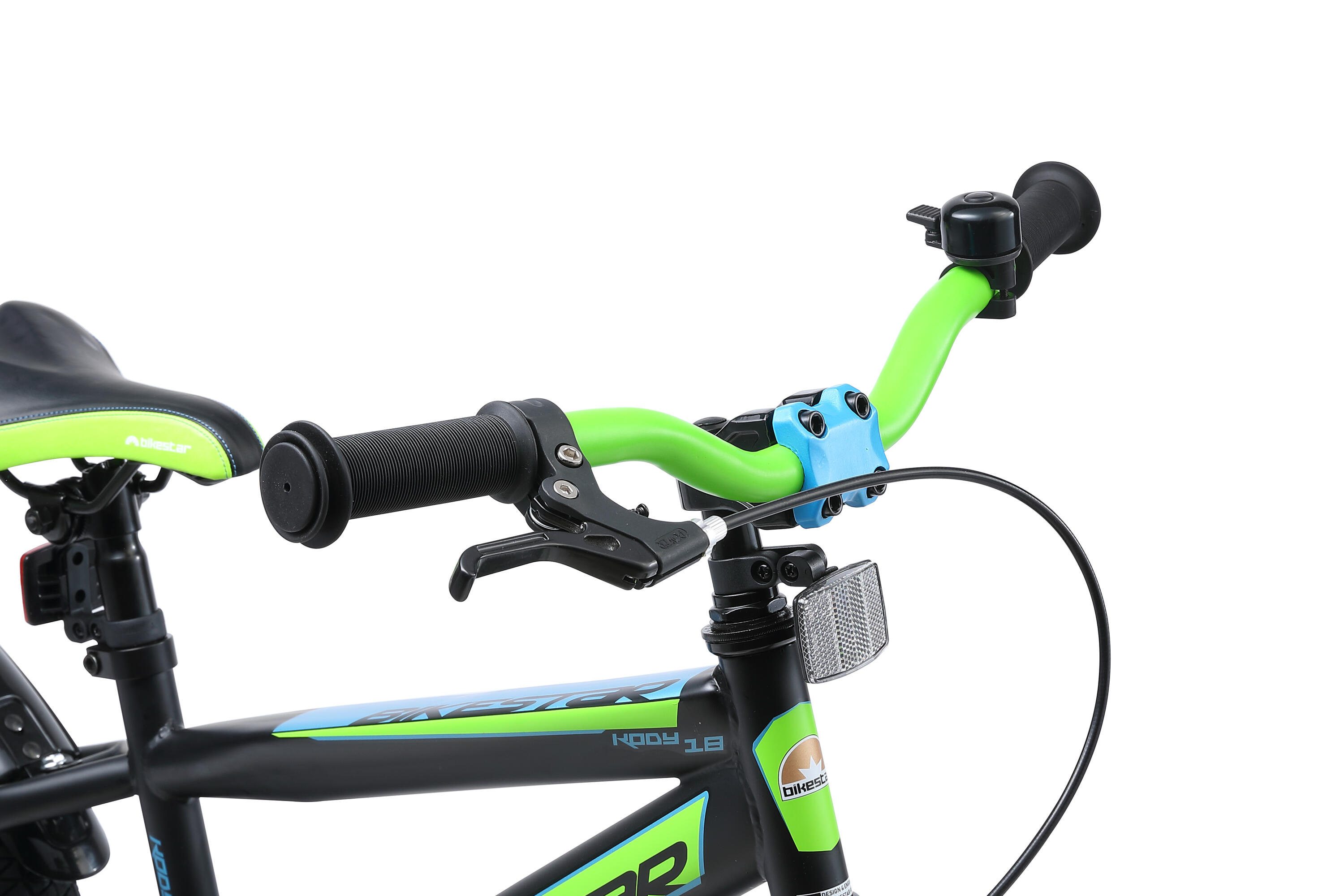 Bikestar kinderfiets Urban Jungle 18 inch zwart/groen 6/7