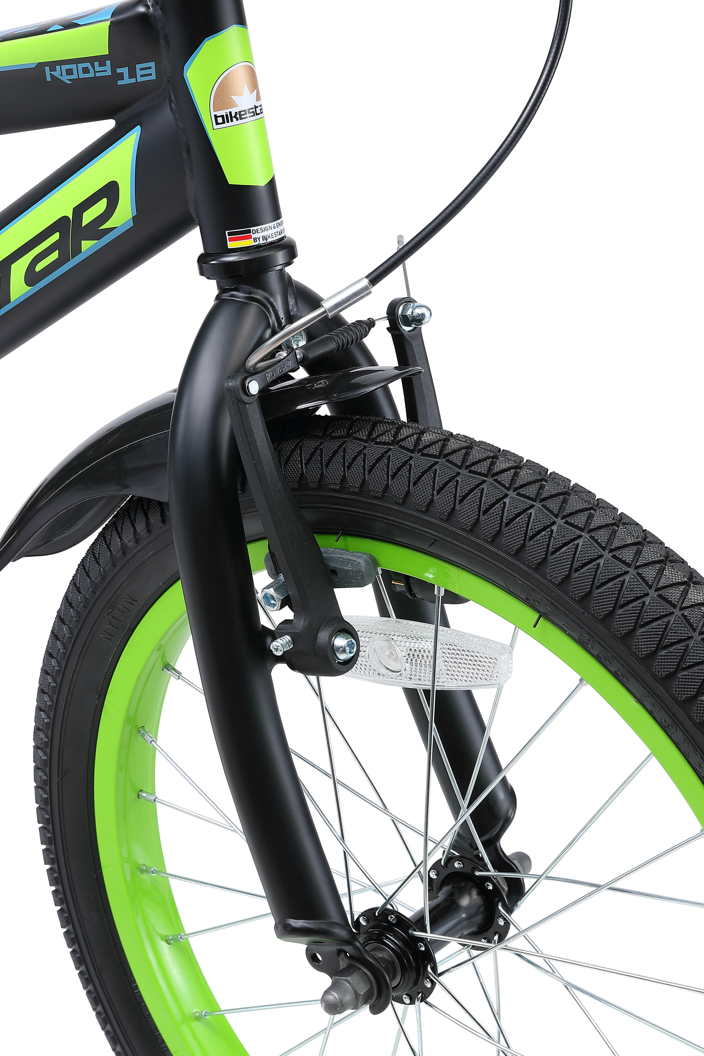 Bikestar kinderfiets Urban Jungle 18 inch zwart/groen 7/7