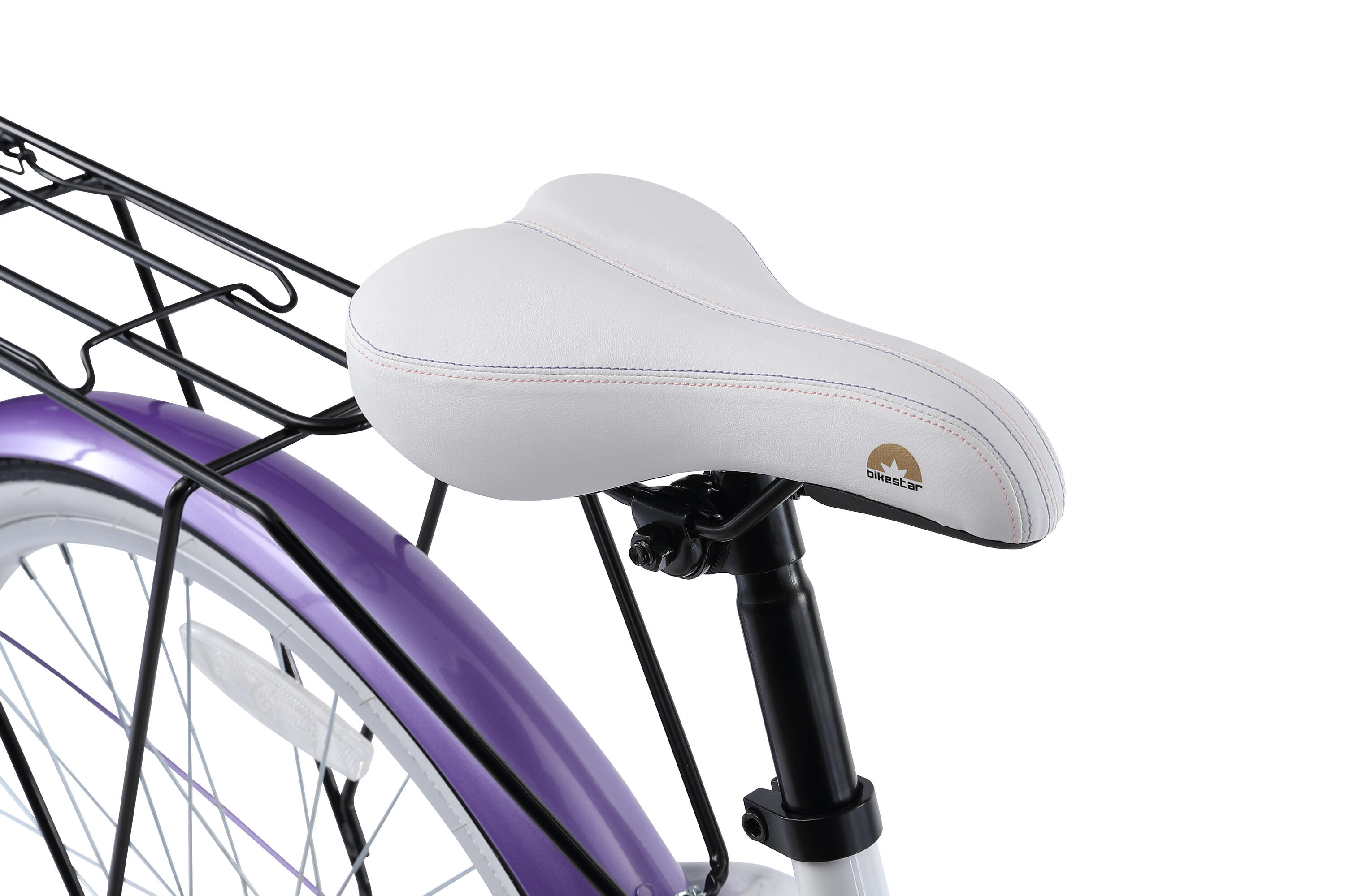 Bikestar kinderfiets Classic 24 inch lila/wit 6/7