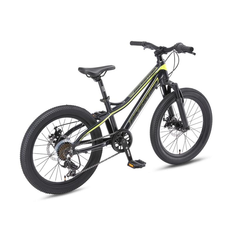 VTT 20" aluminium, vélo enfant 6 ans, semi-rigide, 21 vitesses, frein à disque