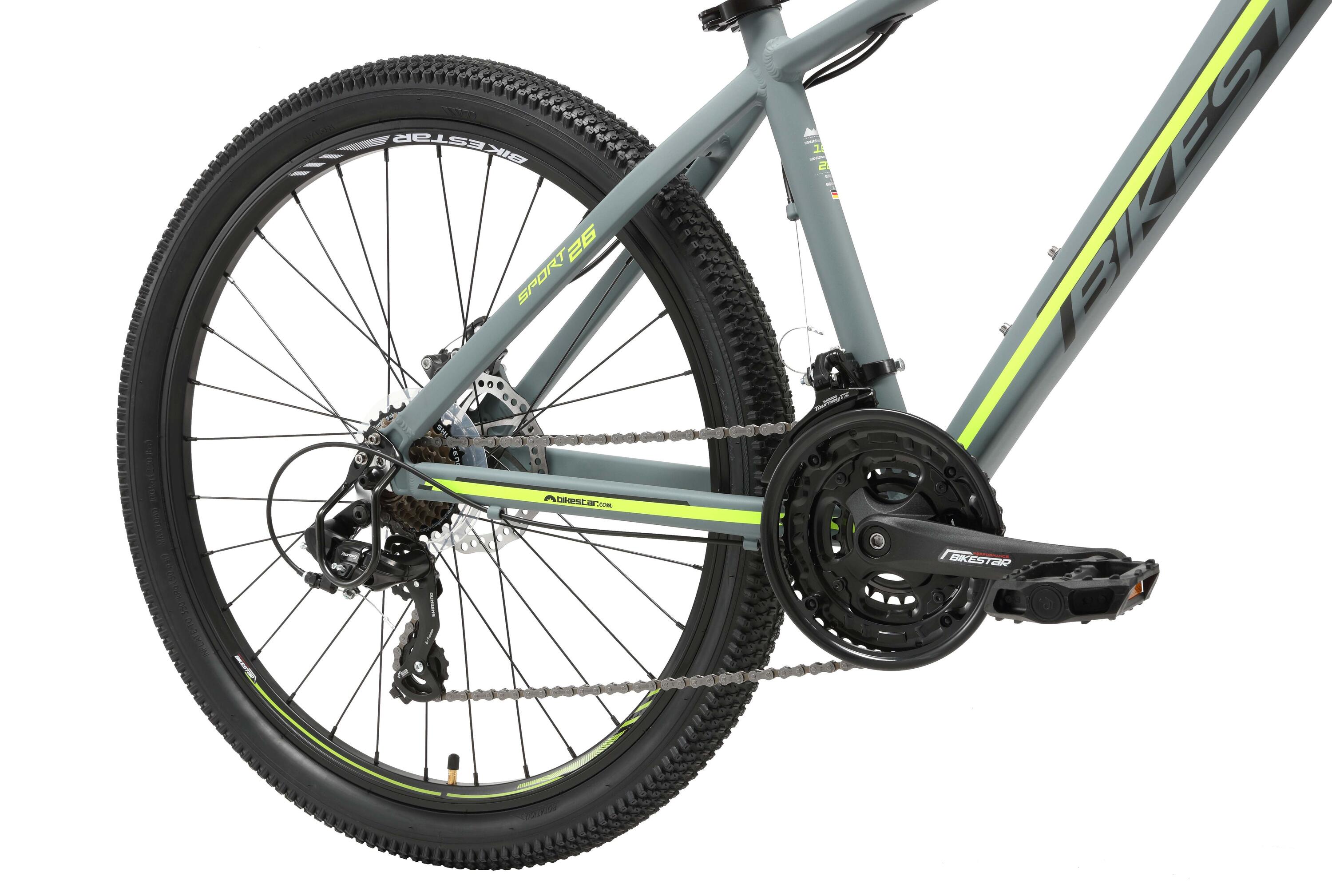 VTT 26" aluminium, semi-rigide, 21 vitesses, frein à disque 6/7