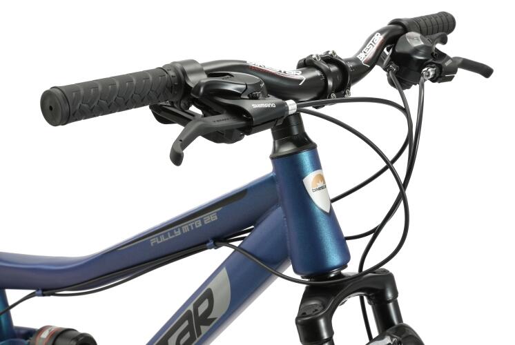 MTB fiets 26", volledig geveerde, 21 versnellingen, schijfremmen 6/7