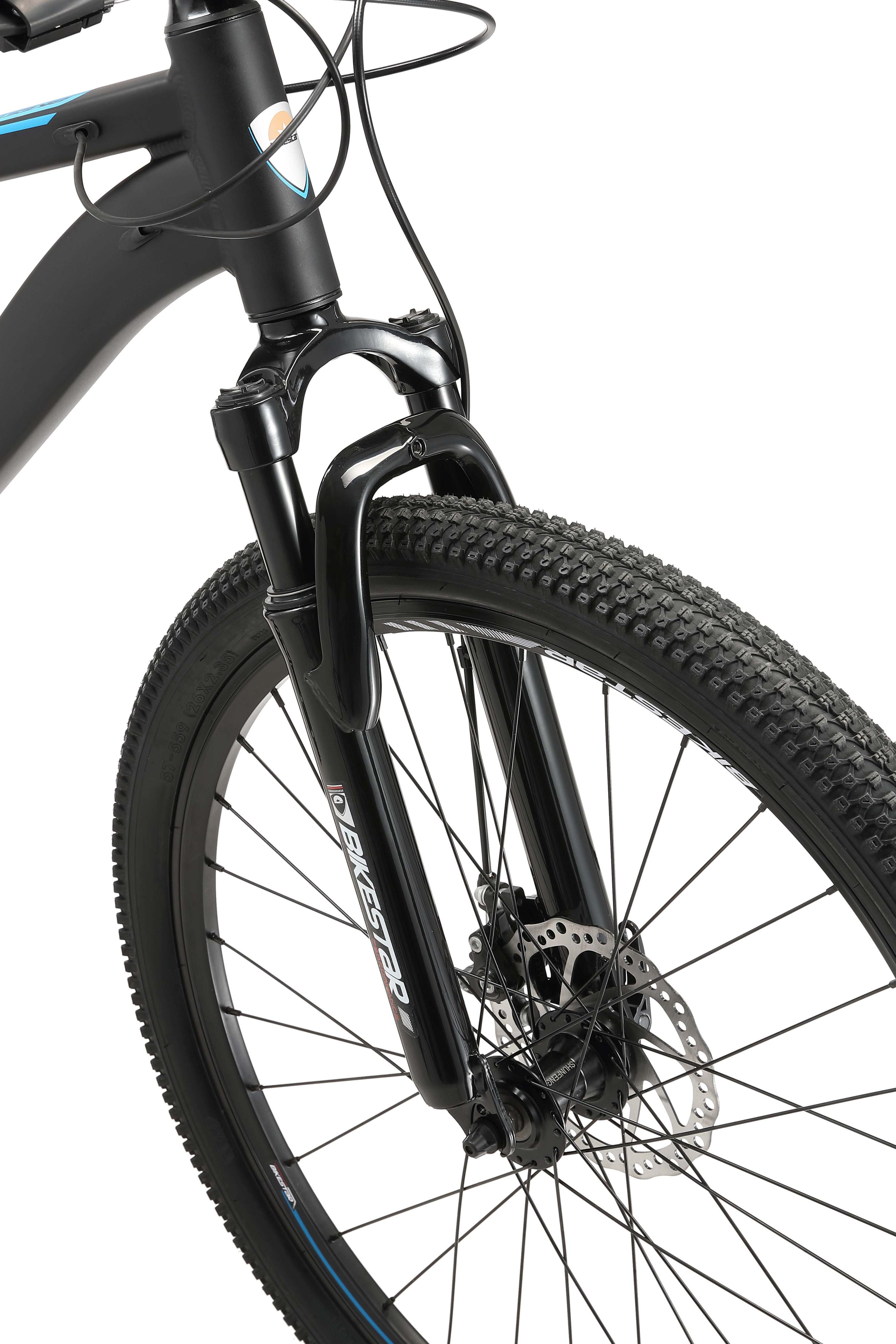 Bikestar Hardtail MTB, Sport, 26 Zoll, 21 Gang, schwarz/blau 6/7