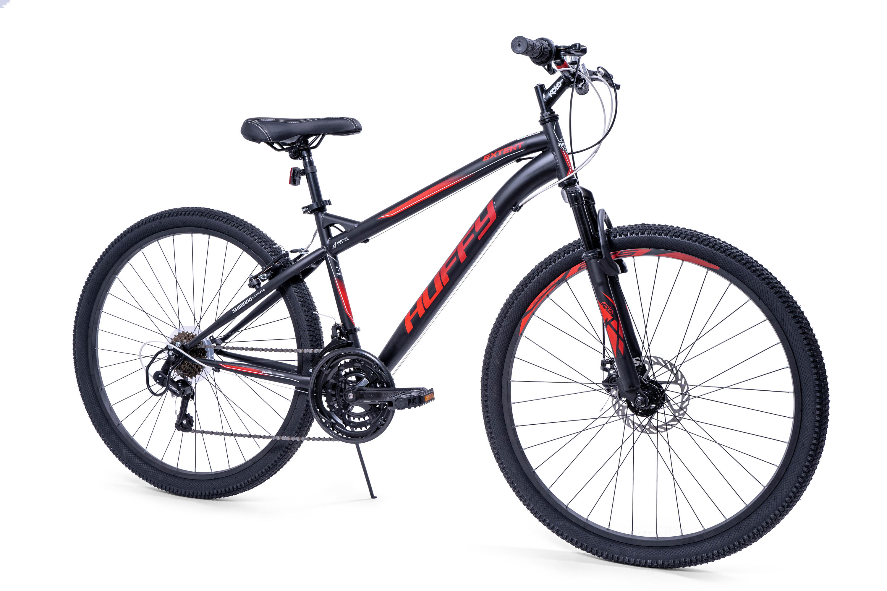 Huffy Extent mountainbike 27,5" wielen 18 versnellingen zwart + rood 1/5