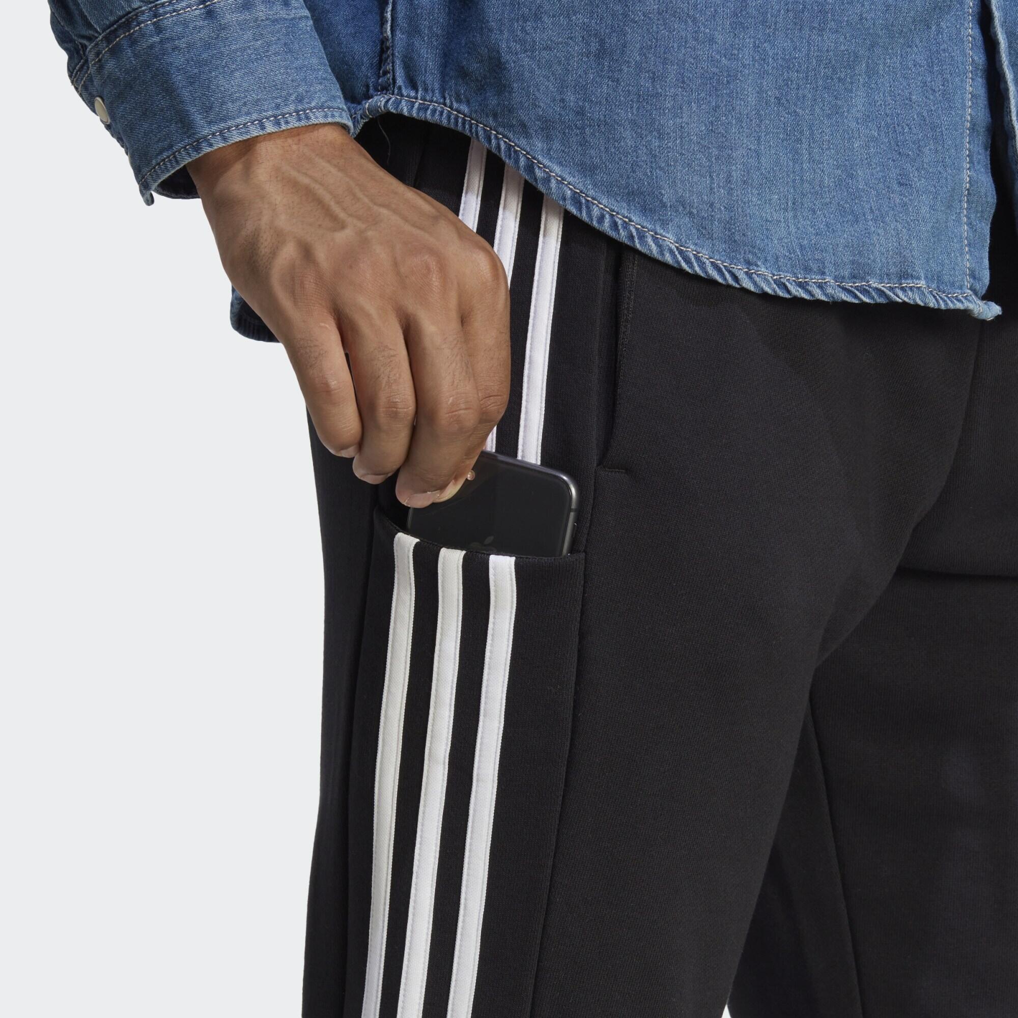 Pantalon revers 3 bandes fuselé French terry Essentials 5/7