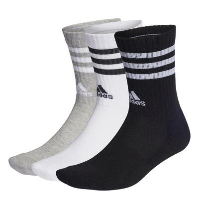 3-Streifen Cushioned Crew Socken, 3 Paar