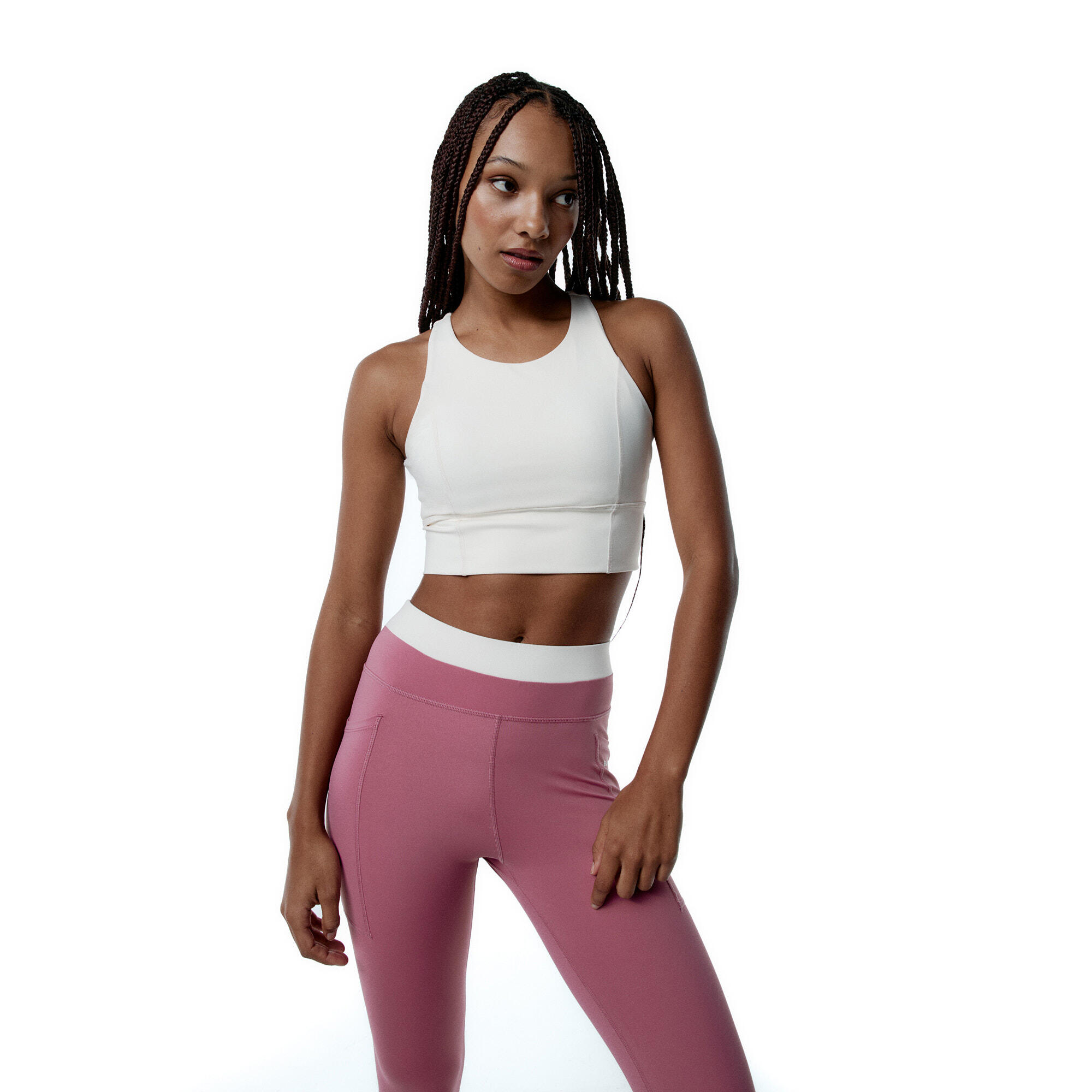 BLACK LIMBA Sujetador Top deportivo Diardi Sujecion alta de mujer Black Limba Cream