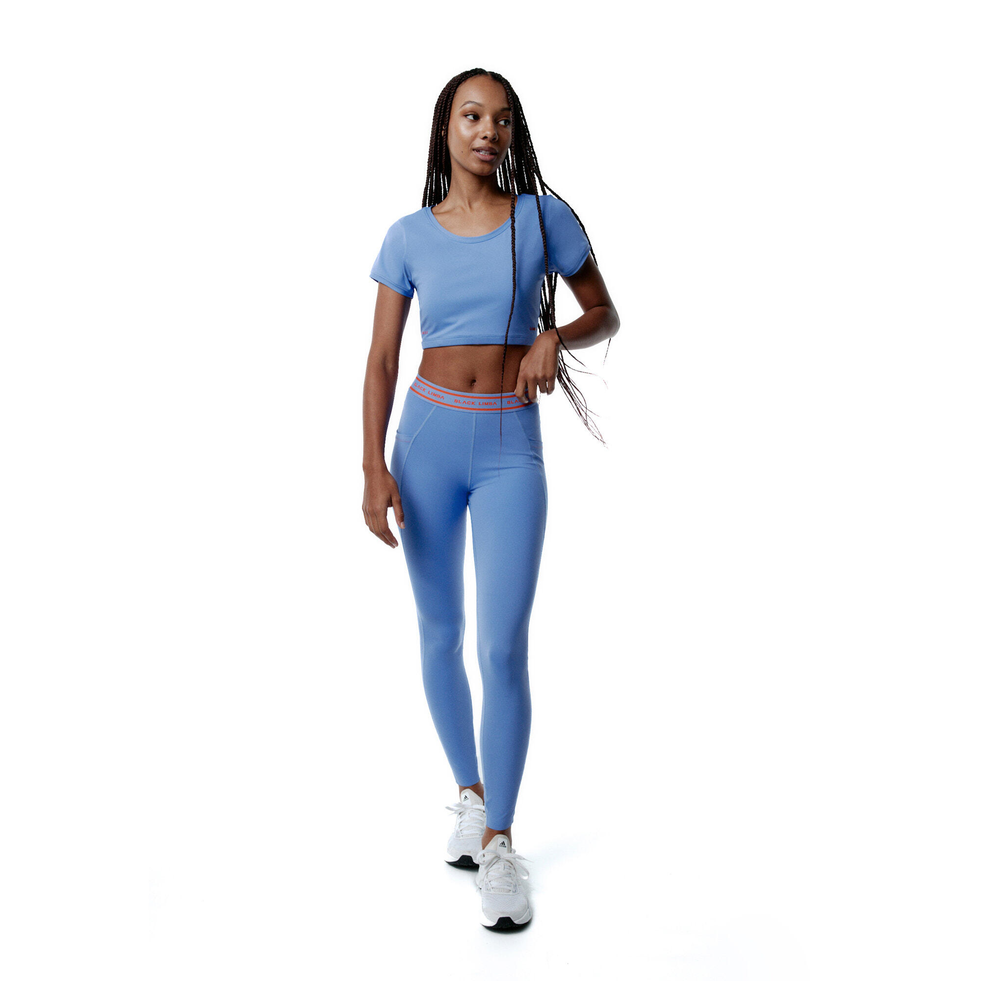 Conjunto desportivo top+legging arc & eraflex das mulher black limba