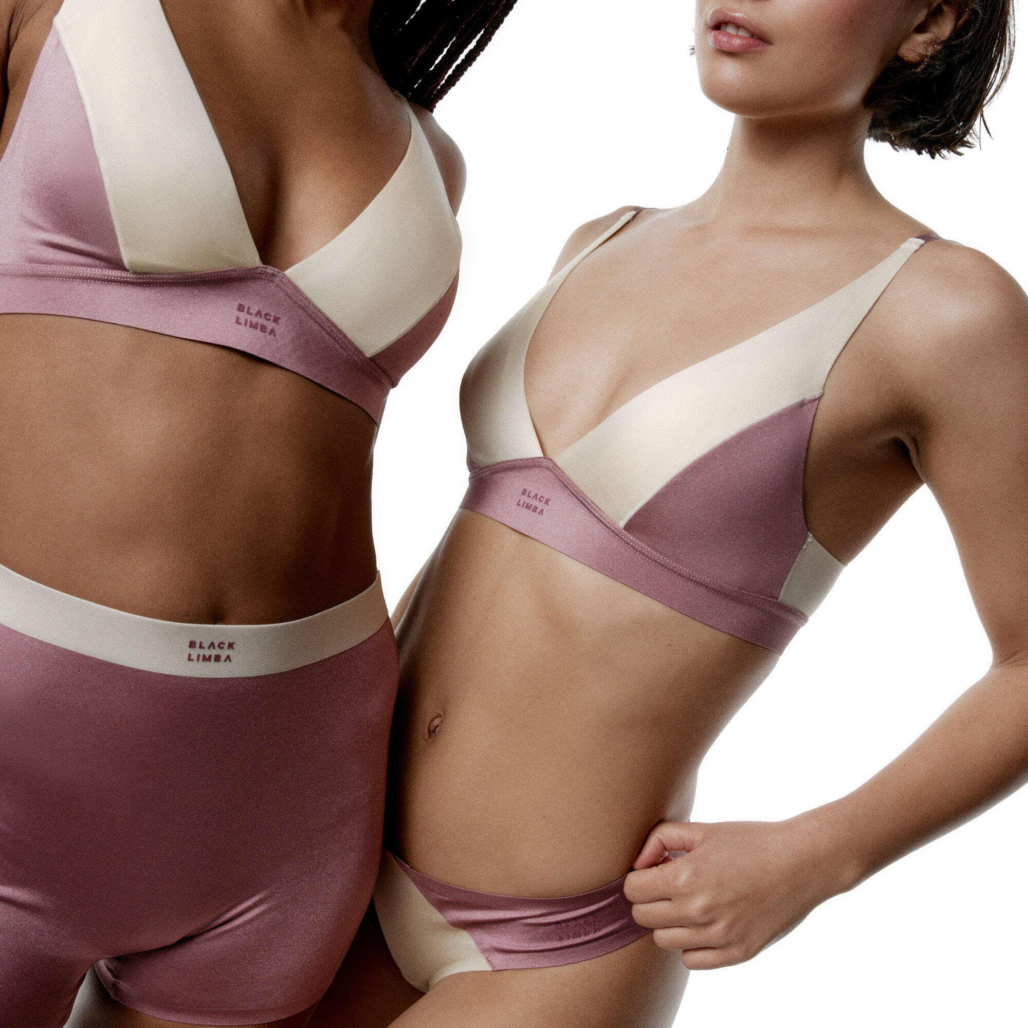 Tanga Glint da donna Black Limba Dusty Rose & Cream invisible 6/6