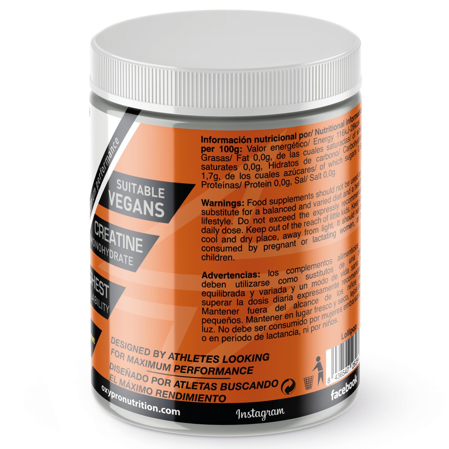 Creatina Monohidrato 500g  sabor LOLLIPOP (200MESH) 2/4