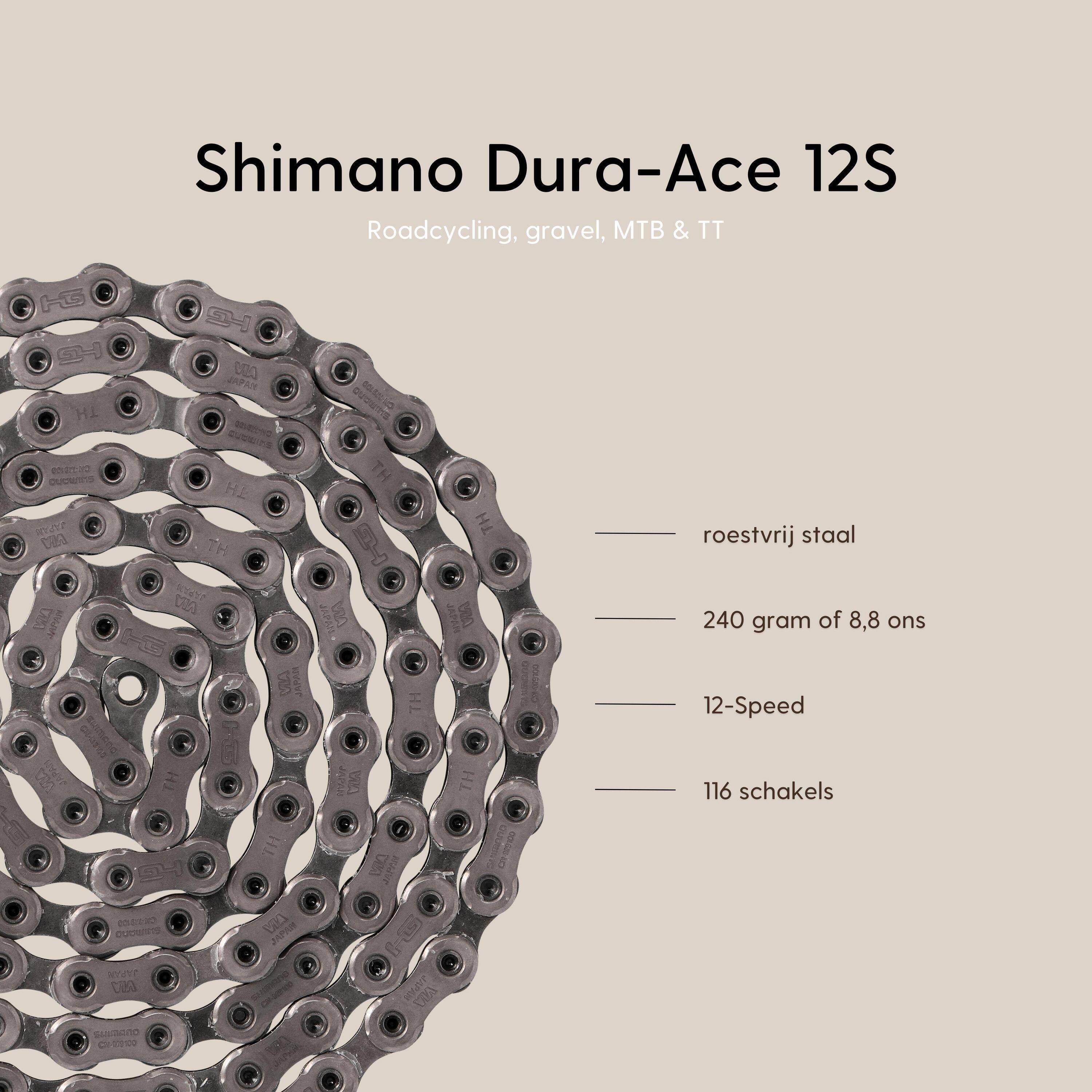 Chaîne Cyclowax pré‑encire Shimano Dura-Ace CN-M9100 12 vitesses 116 maillons 2/7