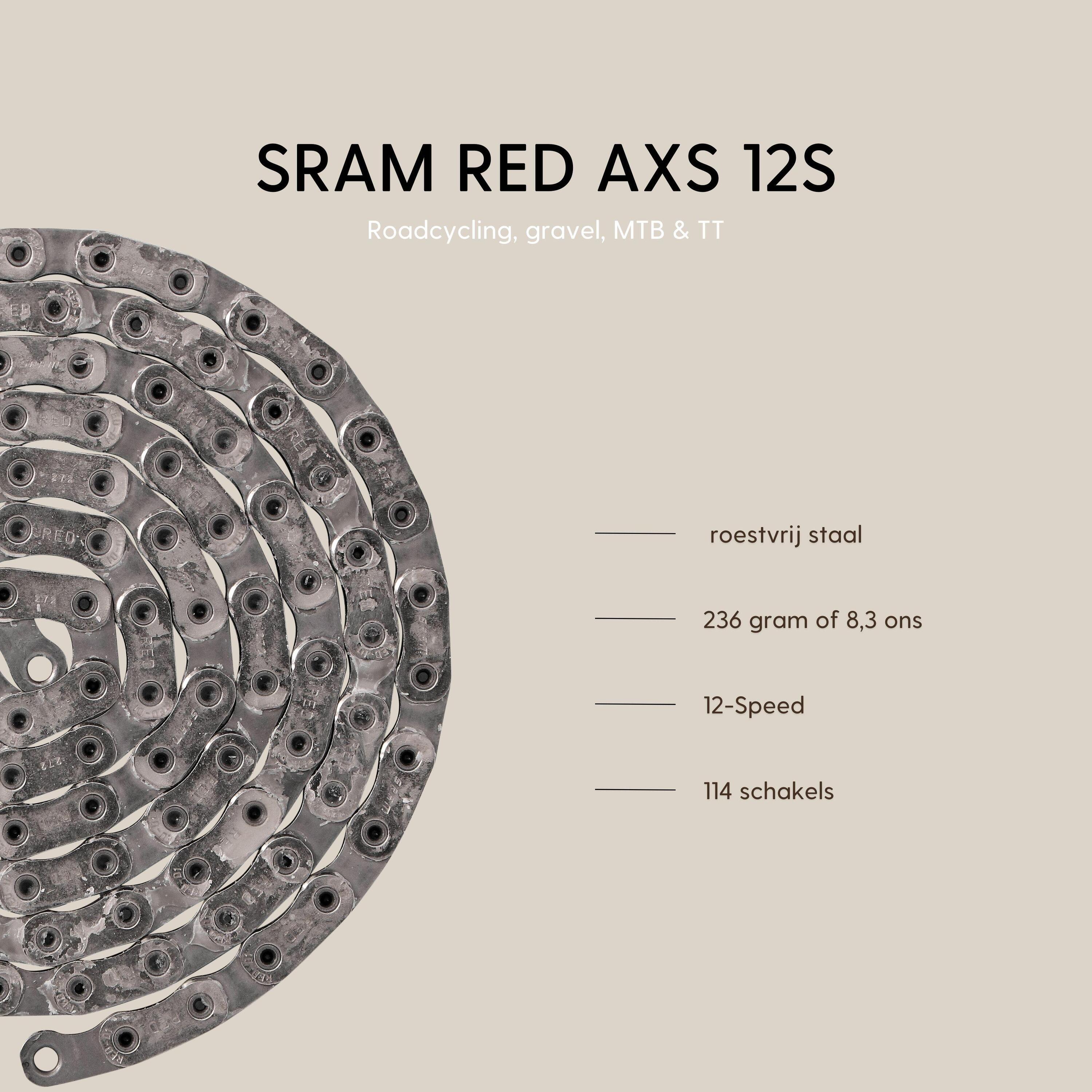 CYCLOWAX Pre waxed Chain SRAM Red E1 FlatTop 12 fach 114 Glieder Kette 2/7