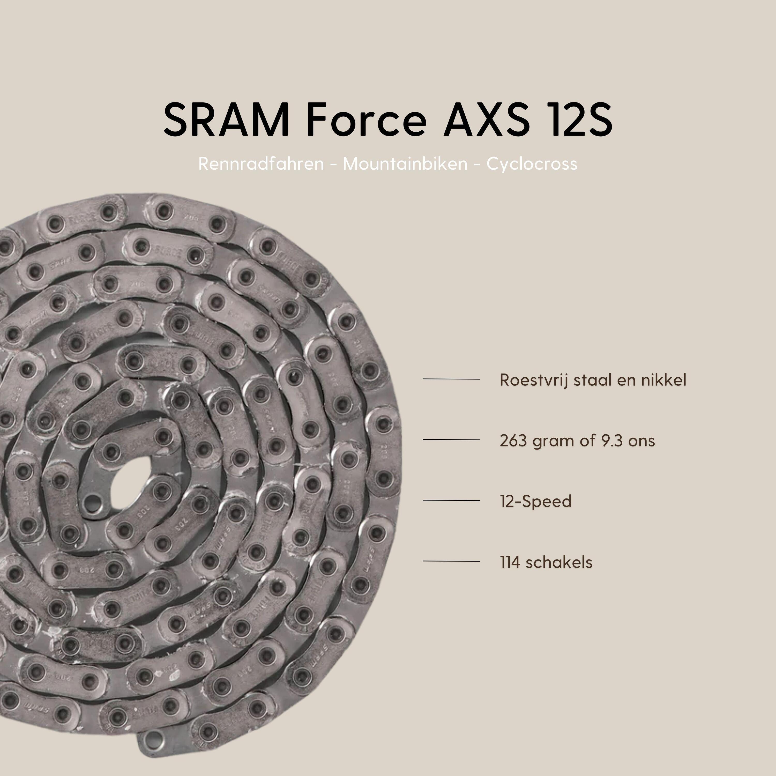 CYCLOWAX Pre waxed Chain Sram Force 12 fach 114 Glieder Kette 2/7