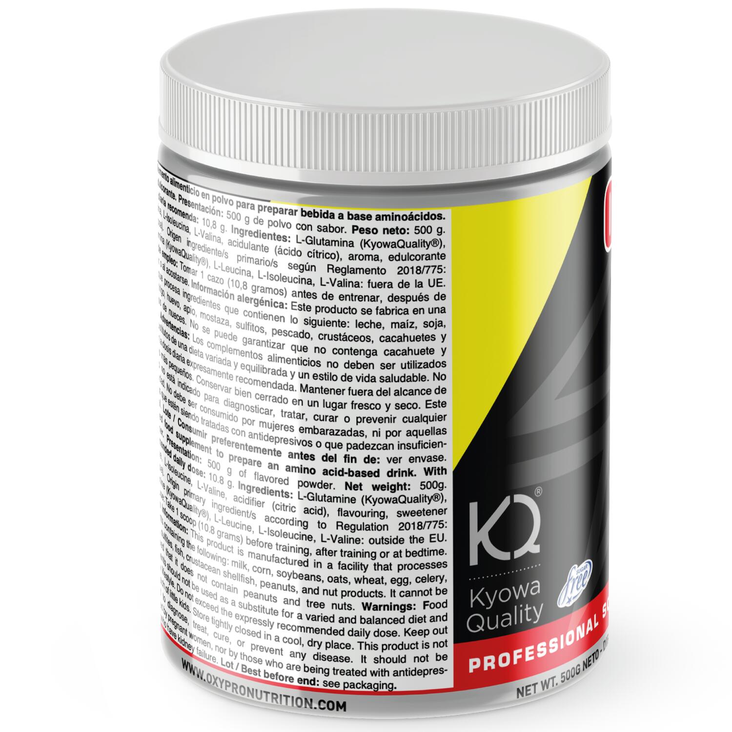 BCAA + Glutamina (Kyowa Quality®)  500gr sabor limón 3/4
