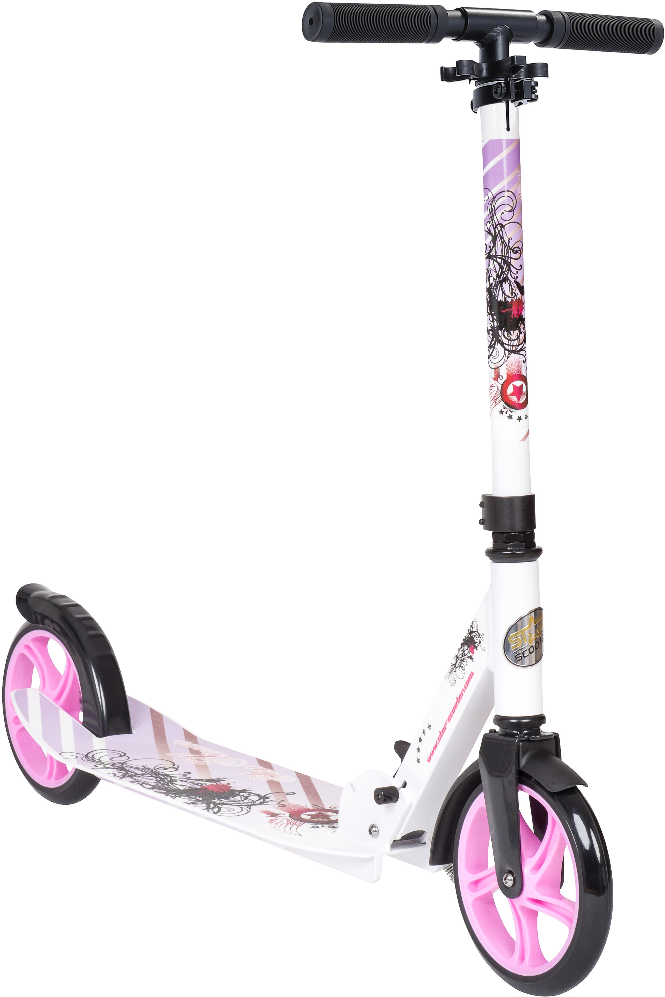STAR SCOOTER Alu City vouwbaar 205mm XXL staplank wit / lila 6/6
