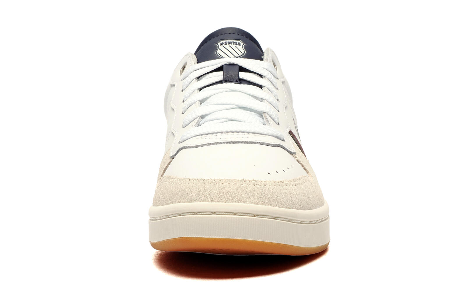 Men - Tennis - Trainers - Leather, Mid Shoes, Shield Collection - White 5/5