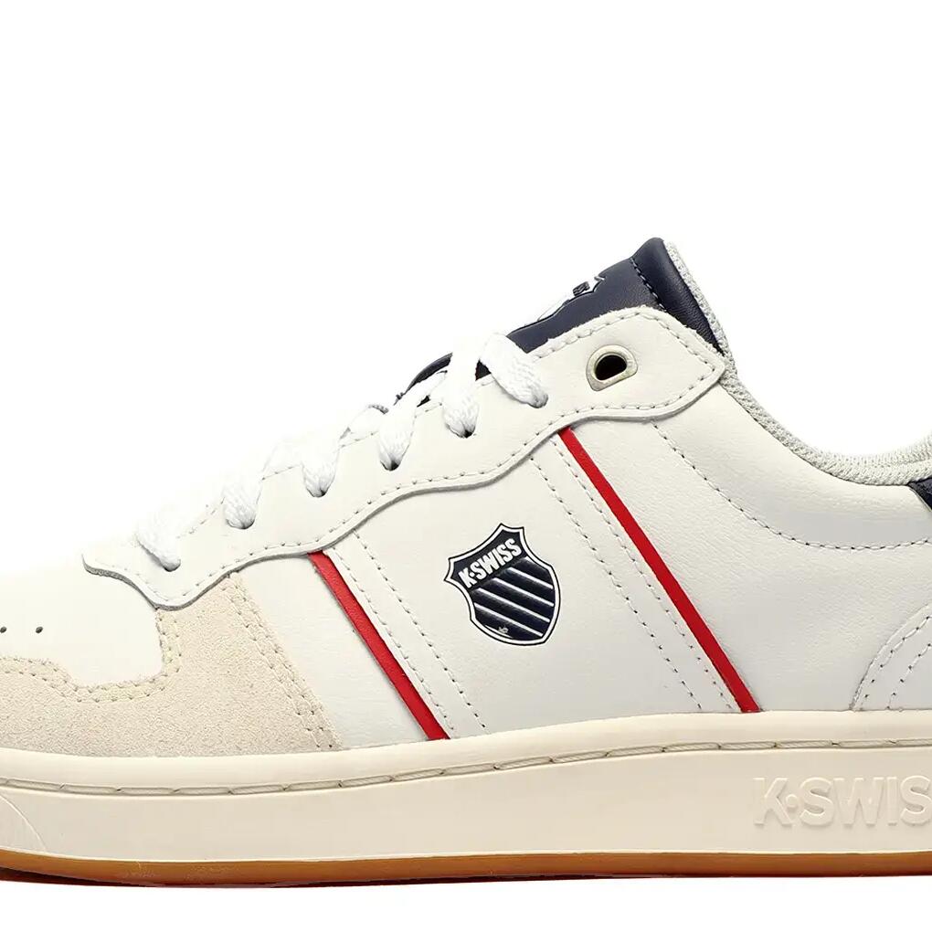 Men - Tennis - Trainers - Leather, Mid Shoes, Shield Collection - White