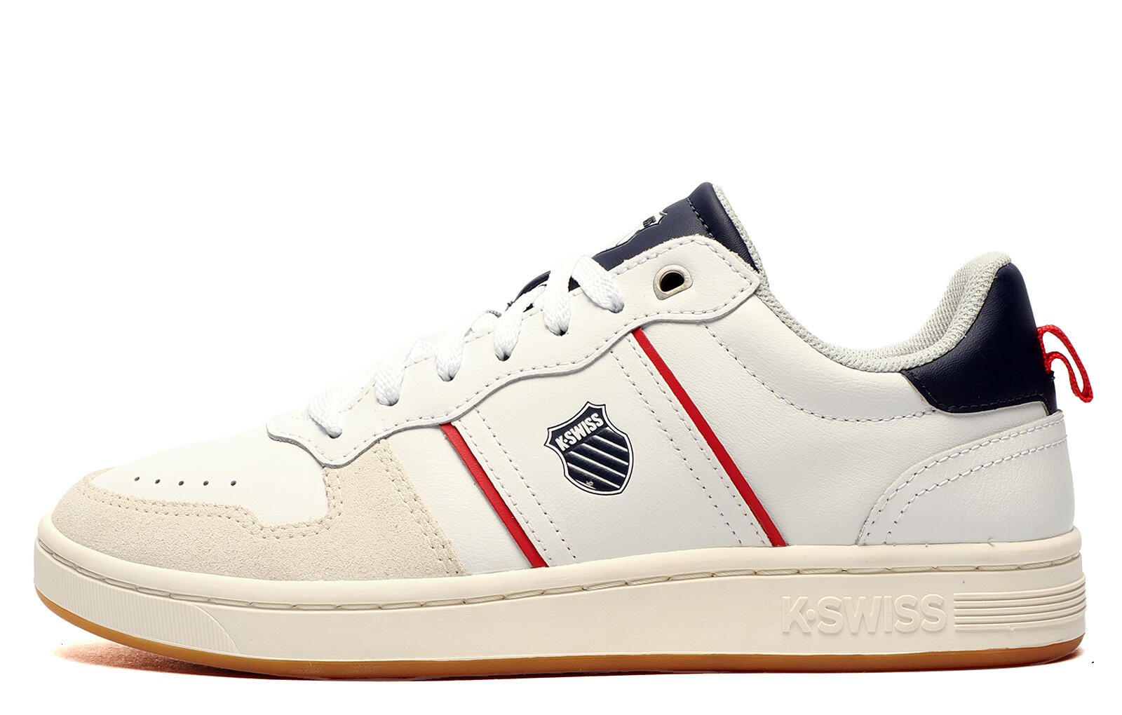 Men - Tennis - Trainers - Leather, Mid Shoes, Shield Collection - White 1/5