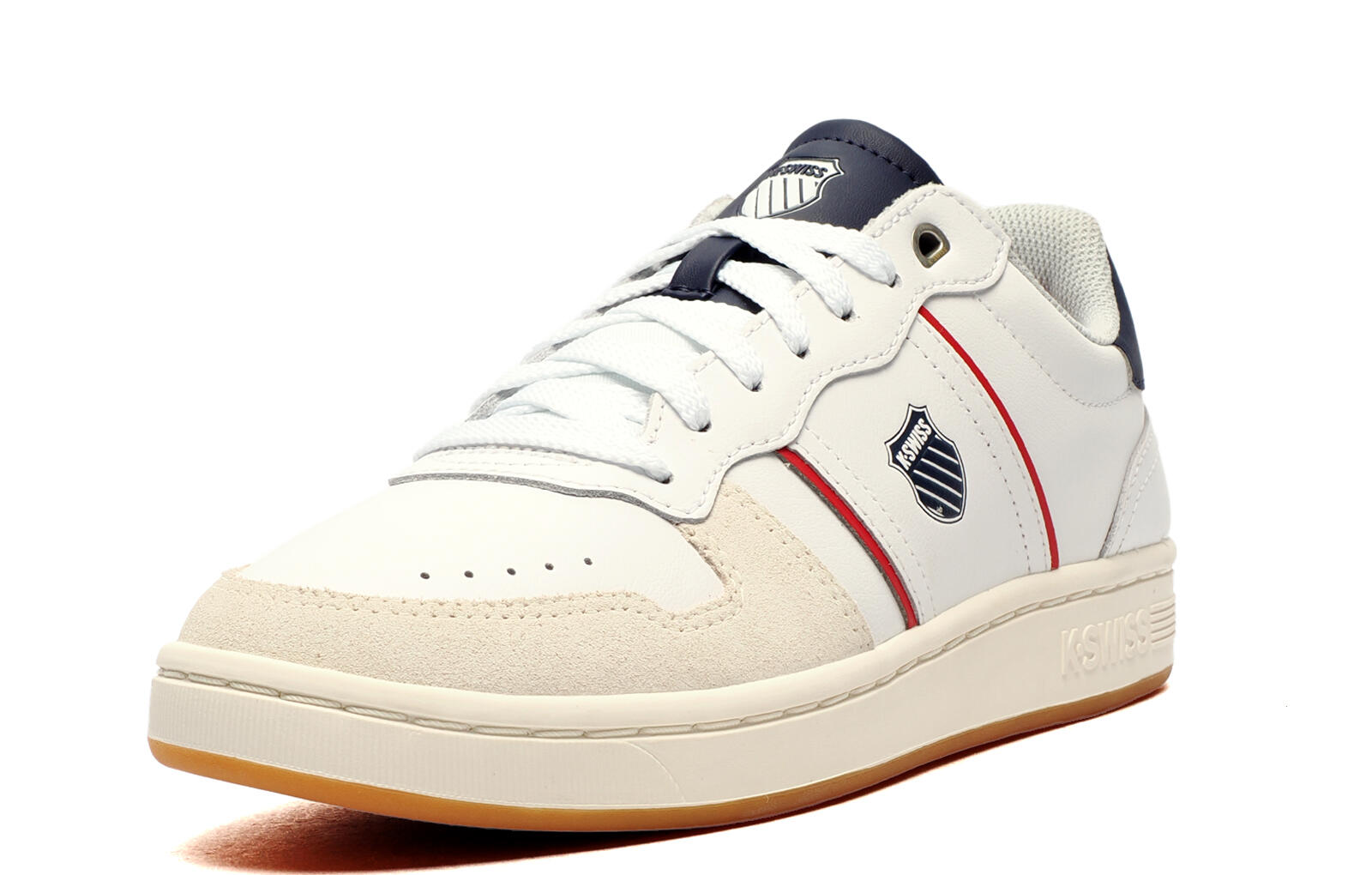 Men - Tennis - Trainers - Leather, Mid Shoes, Shield Collection - White 2/5