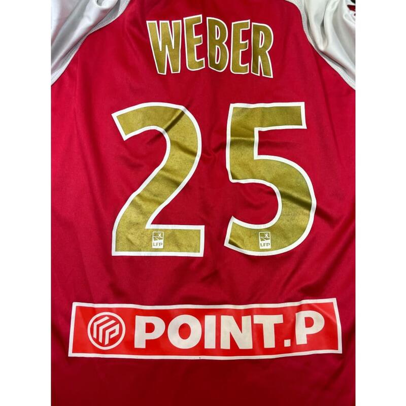 Reconditionné - Maillot foot vintage  Stade de Reims #25 Weber coupe de la ligue
