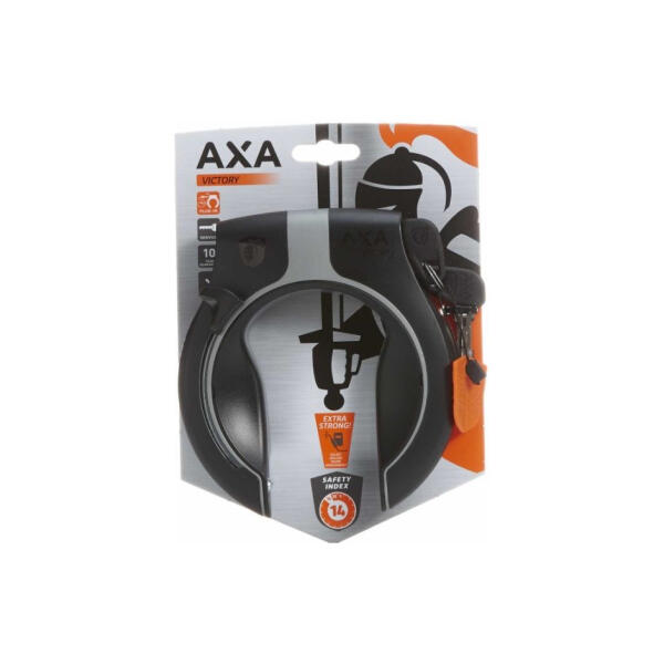 Axa serrure de cadre Victory noir/gris, fixation sur cadre, clé extractible 4/5